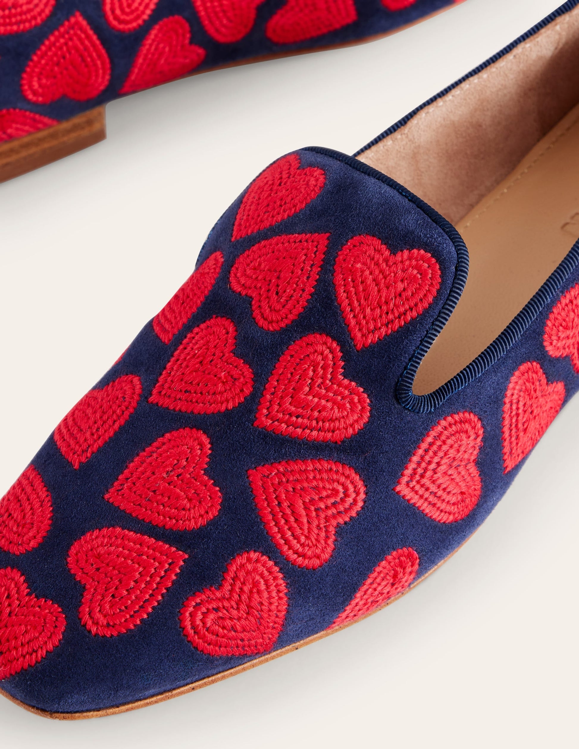 Slipper Cut Loafer-Navy, Red Heart-5
