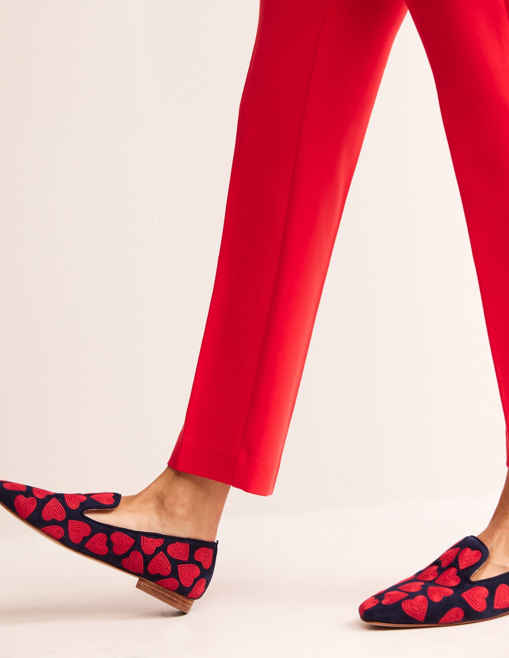 Slipper Cut Loafer-Navy, Red Heart - Image 1