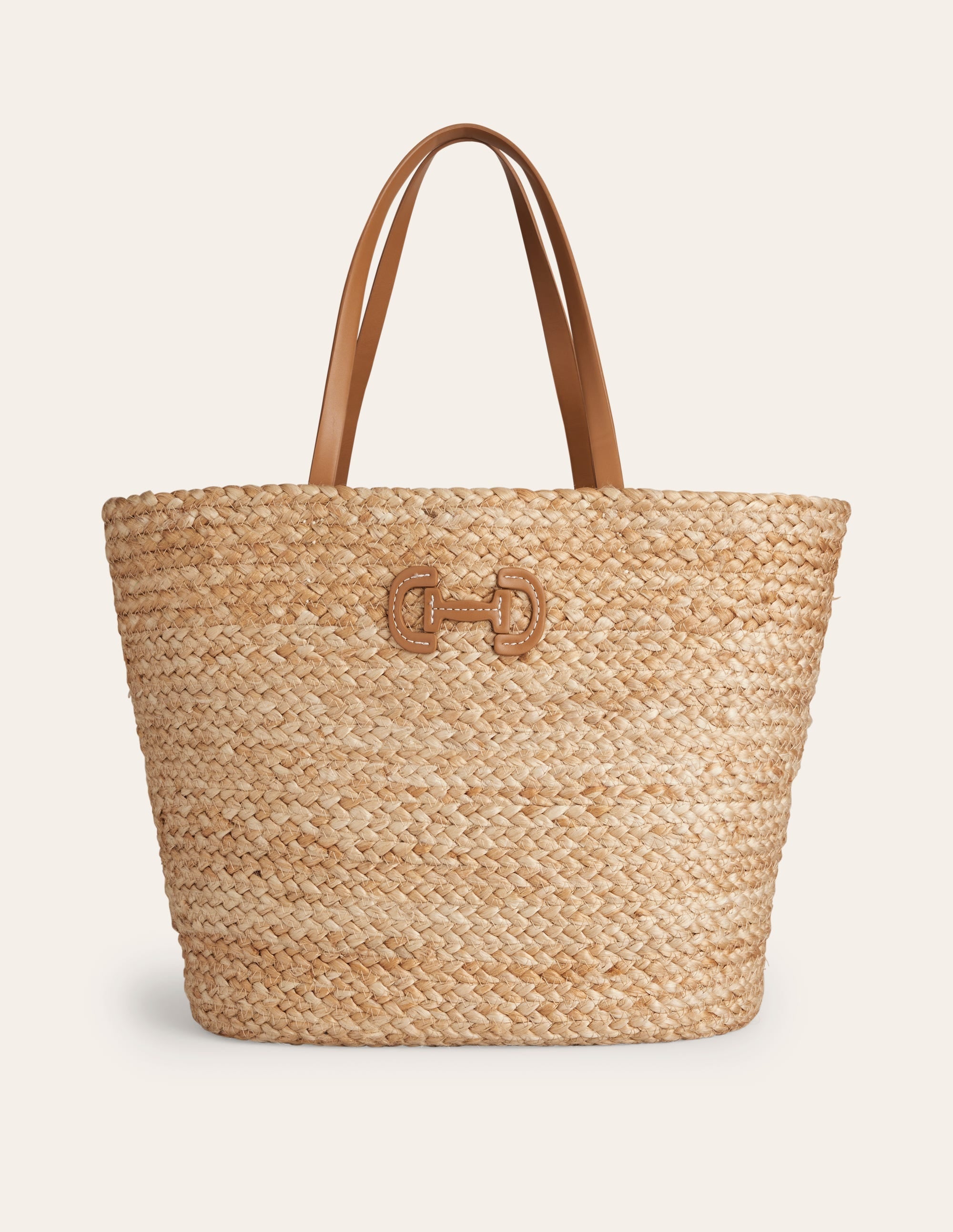 Woven Summer Basket Bag-Natural - Image 2