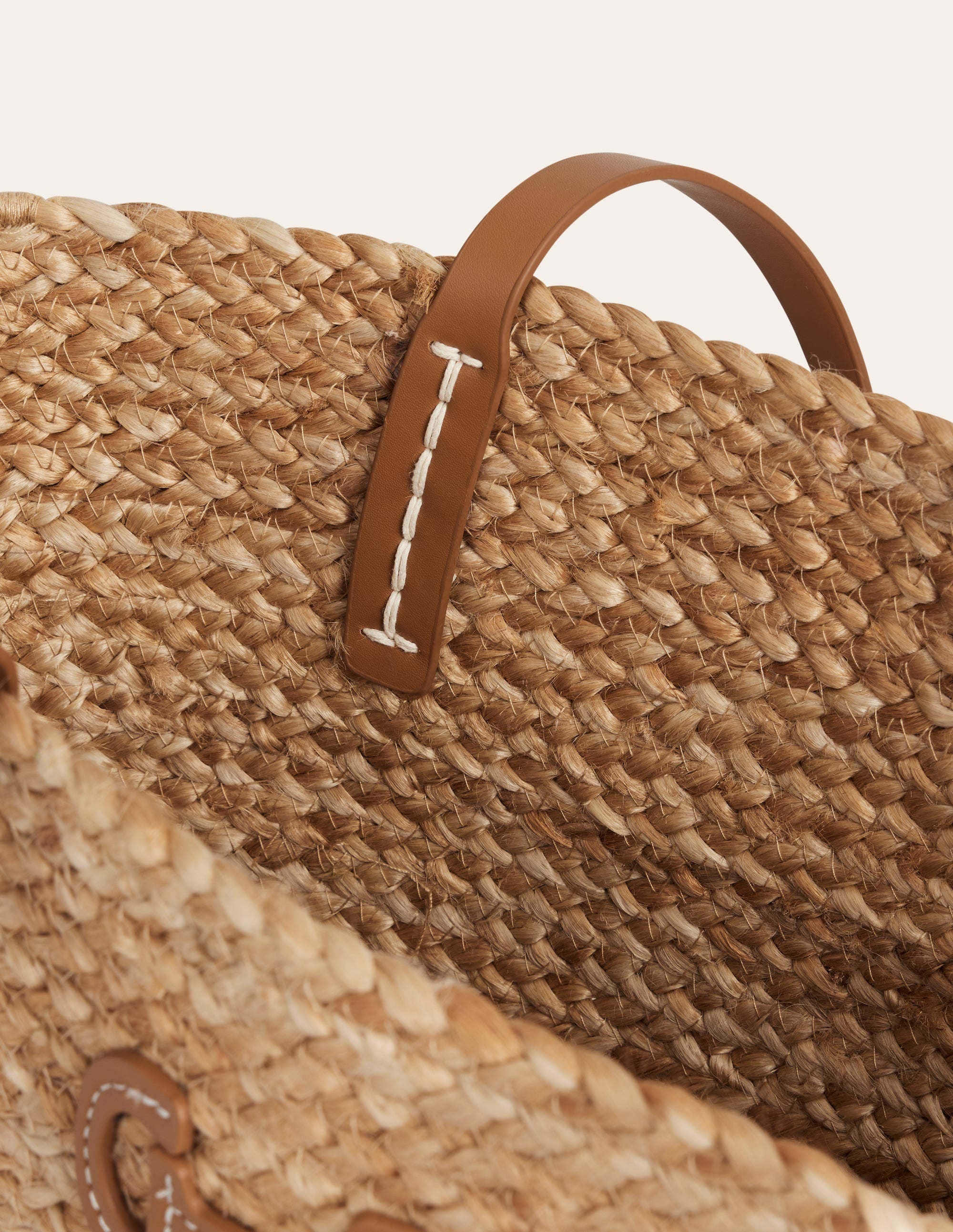 Woven Summer Basket Bag-Natural - Image 4