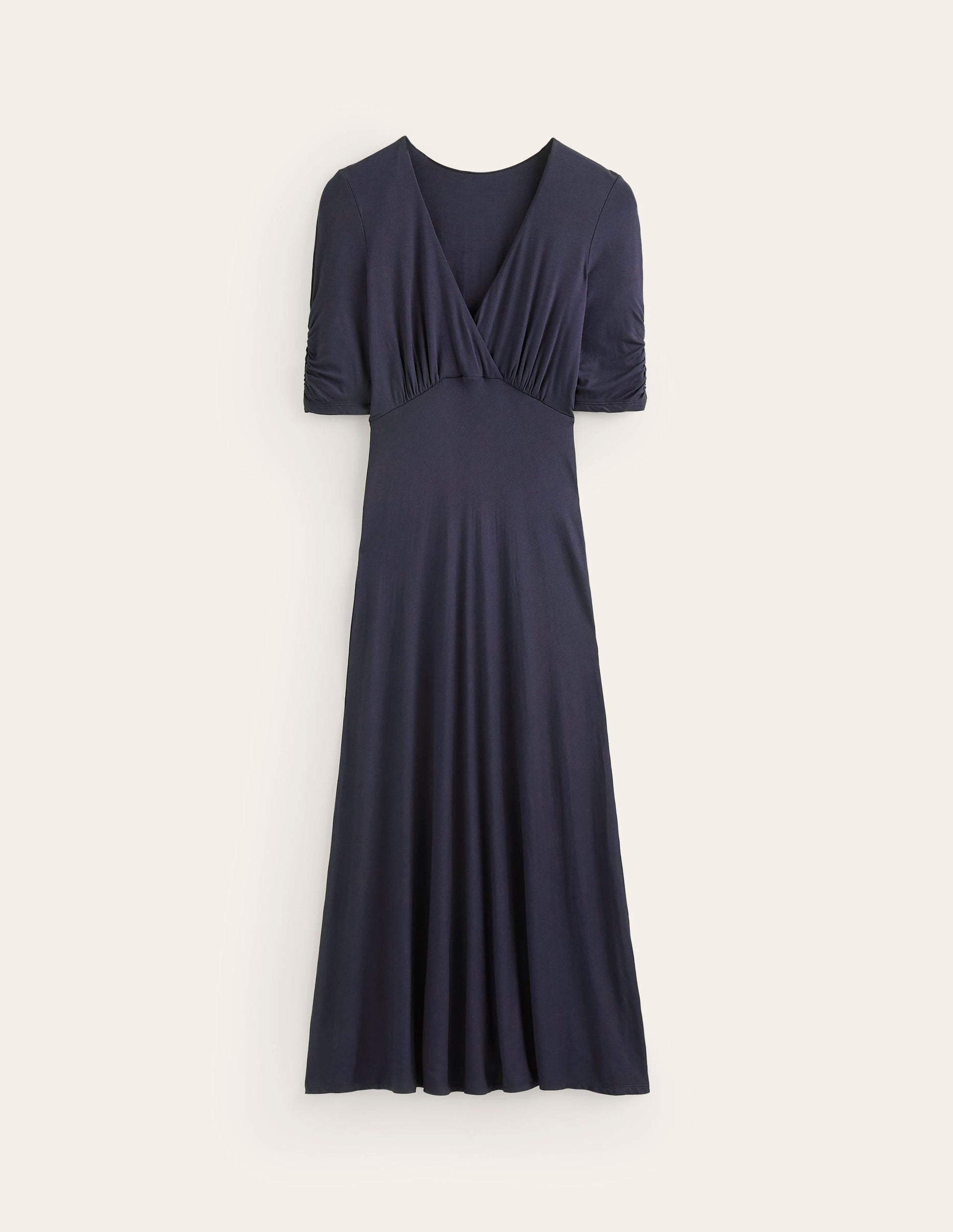 Rebecca Jersey Midi Tea Dress-Navy-5