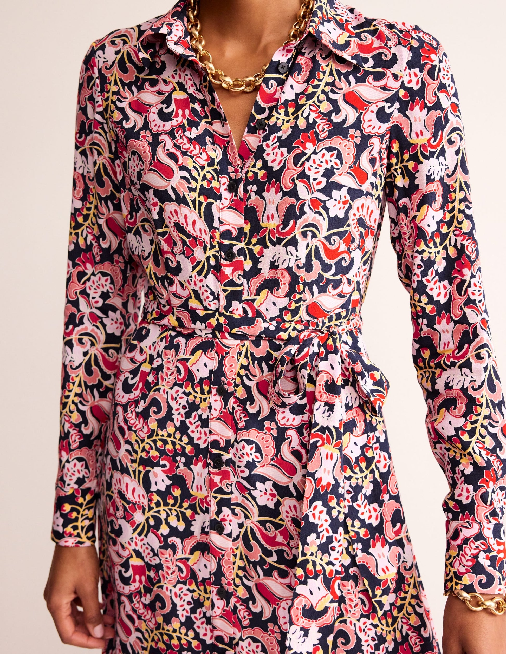 Kate Midi Shirt Dress-Soft Peony, Sweet Pea-2