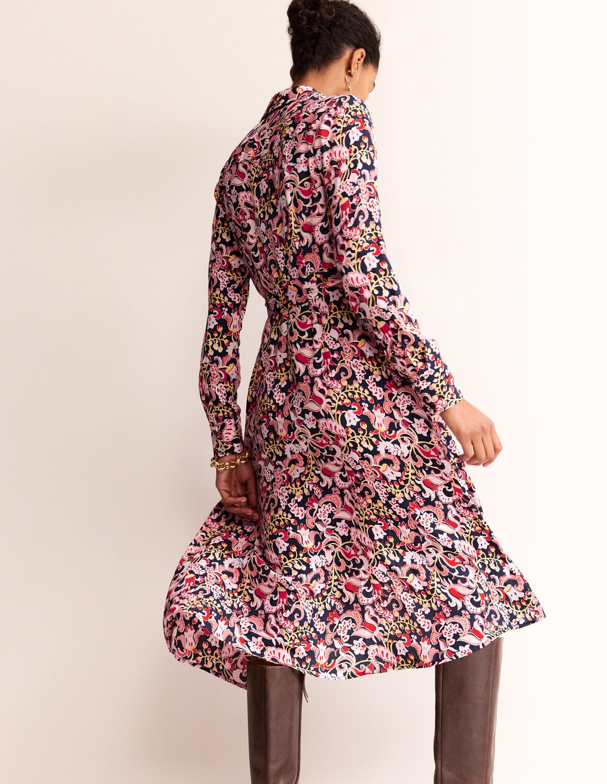Kate Midi Shirt Dress-Soft Peony, Sweet Pea-3