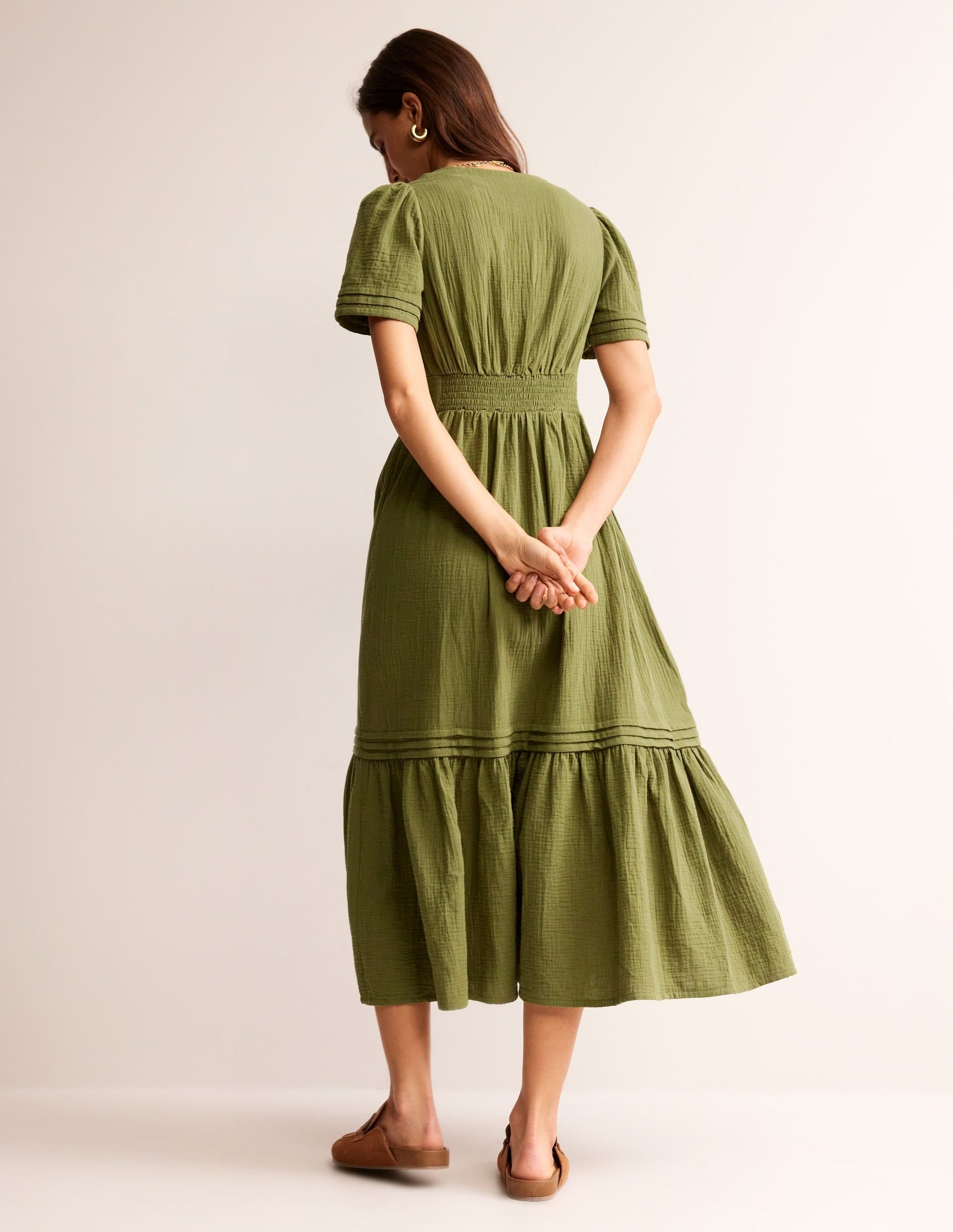 Eve Double Cloth Midi Dress-Mayfly-3