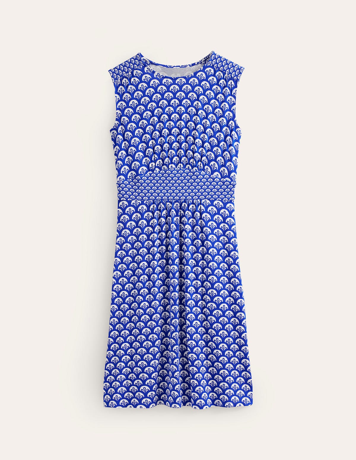 Thea Sleeveless Short Dress-Surf The Web, Foliage Geo-5
