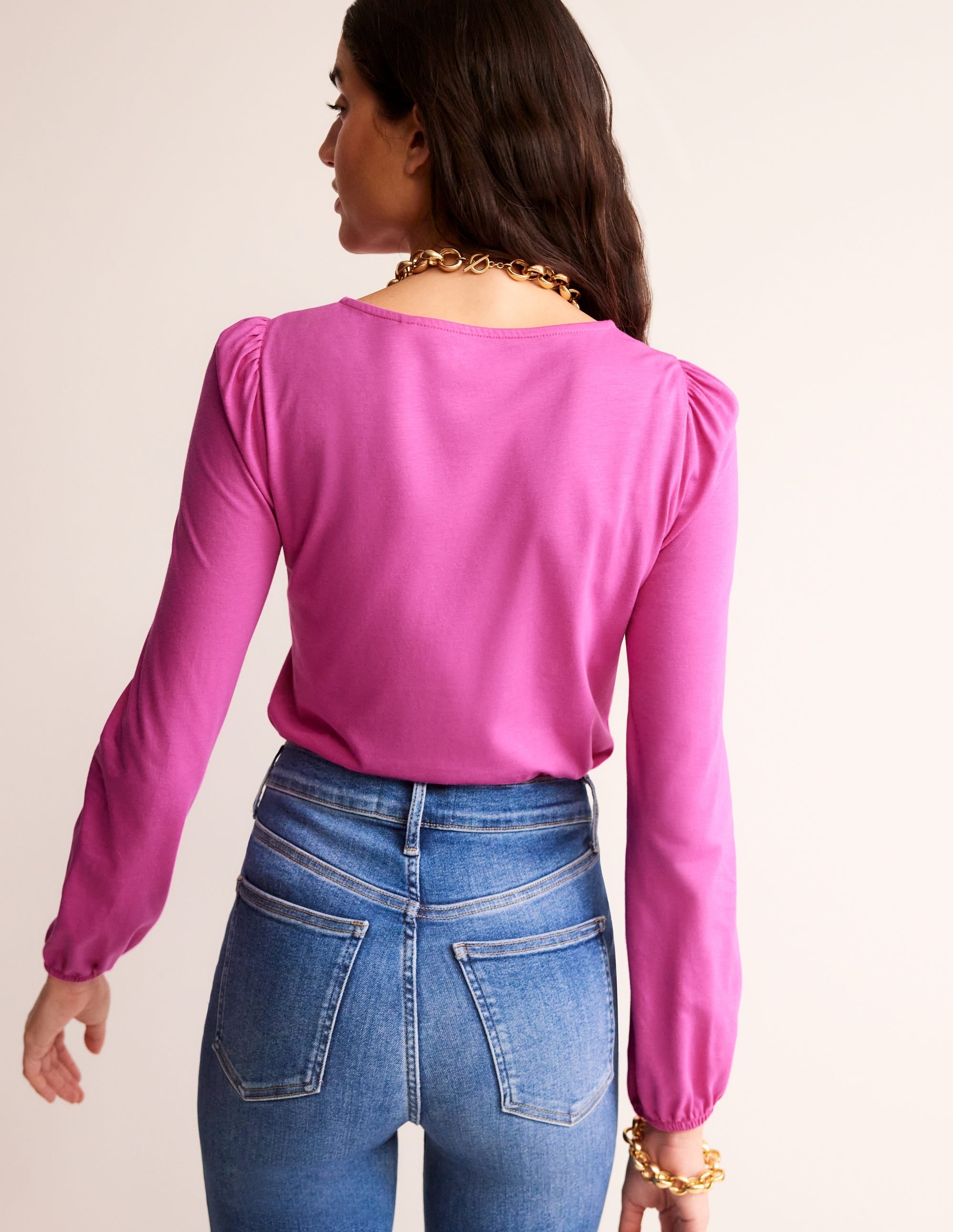 Supersoft Long Sleeve Top-Rose Violet - Image 3