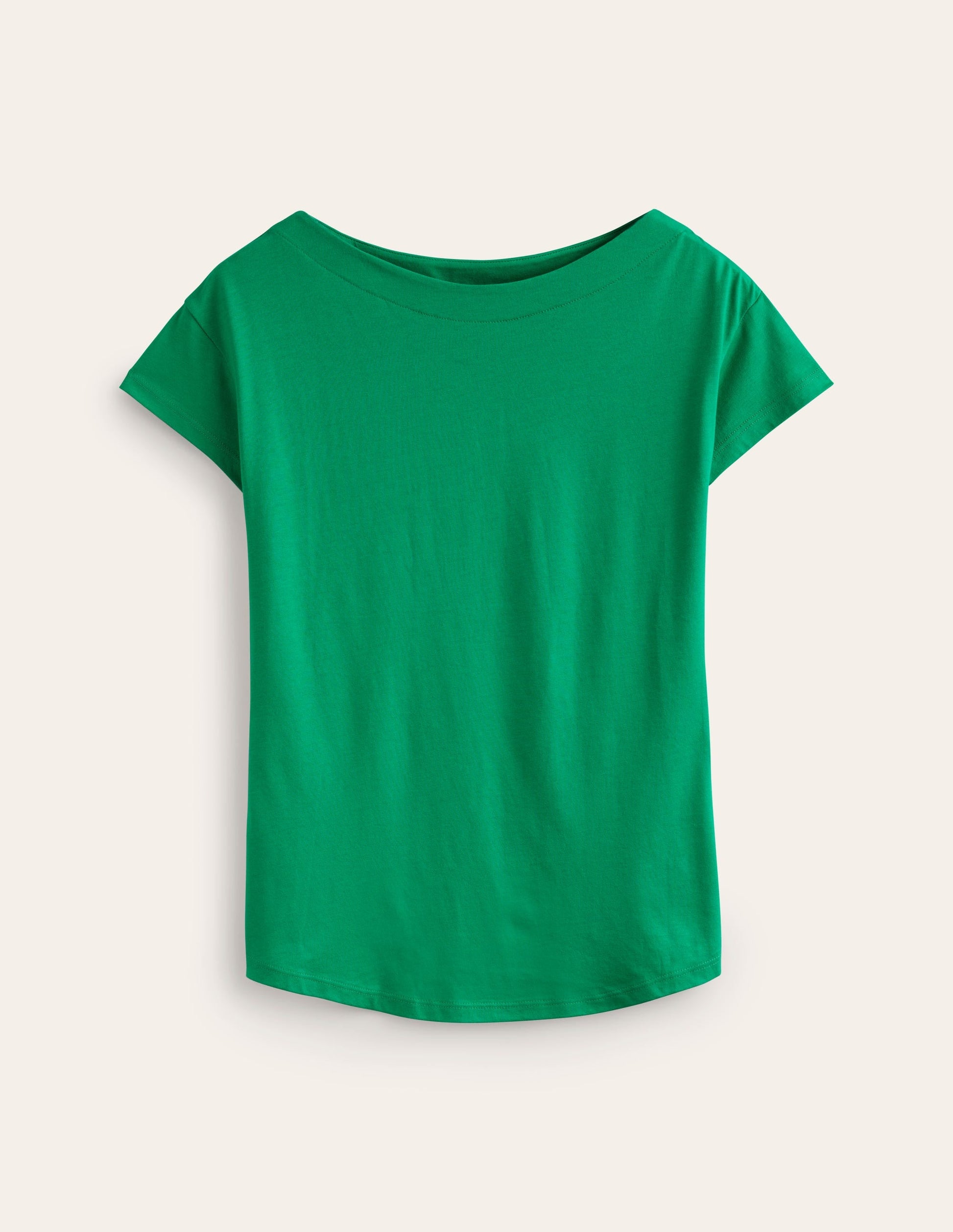 Supersoft Boat Neck T-Shirt-Pepper Green-5
