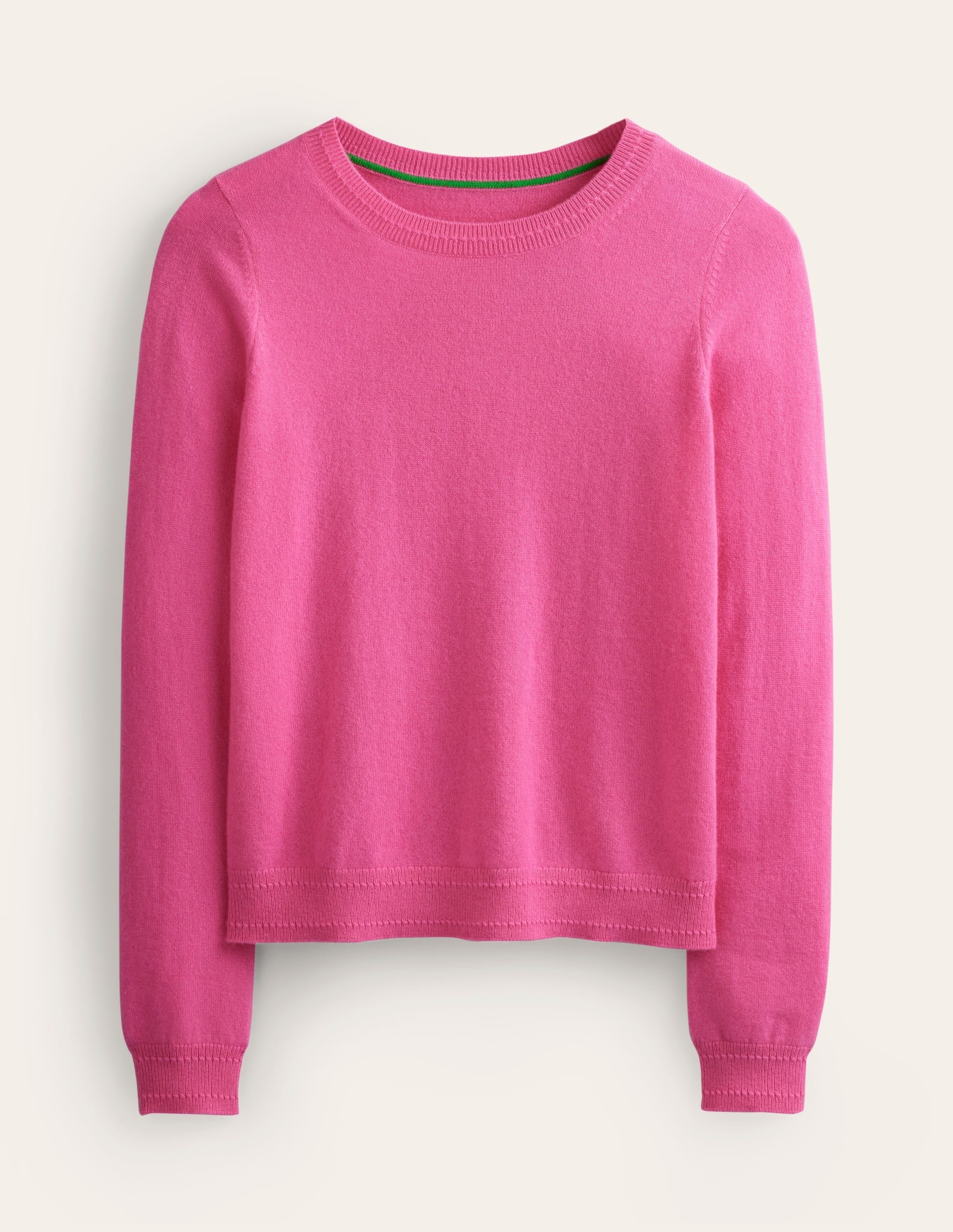 Eva Cashmere Crew Neck Jumper-Orchid Smoke Pink - Image 6