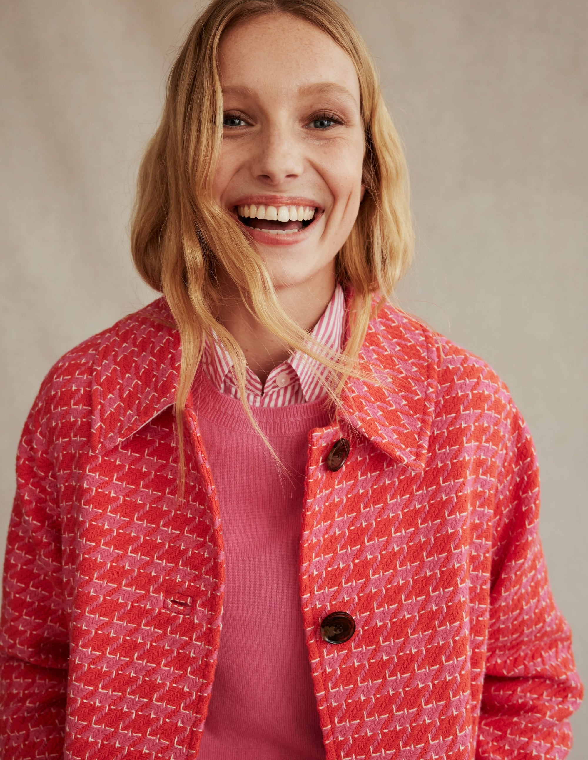 Eva Cashmere Crew Neck Jumper-Orchid Smoke Pink - Image 5