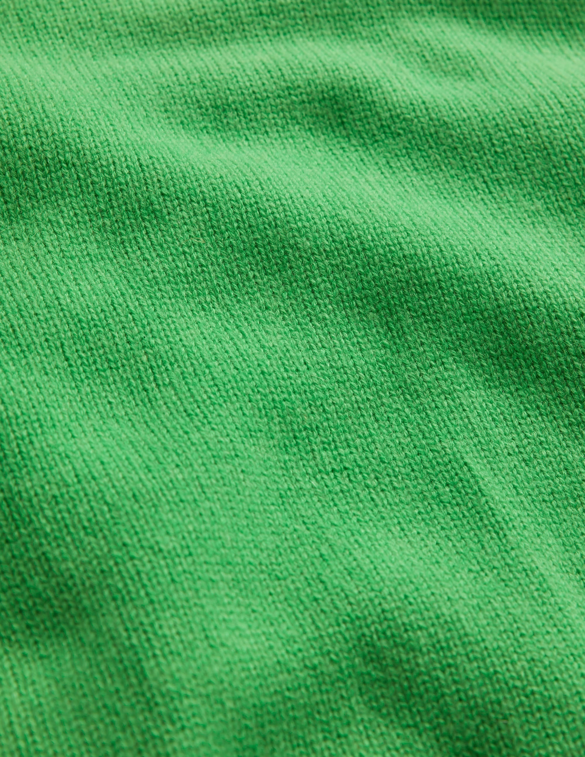 Split Cuff Cashmere Jumper-Bright Green - Image 7