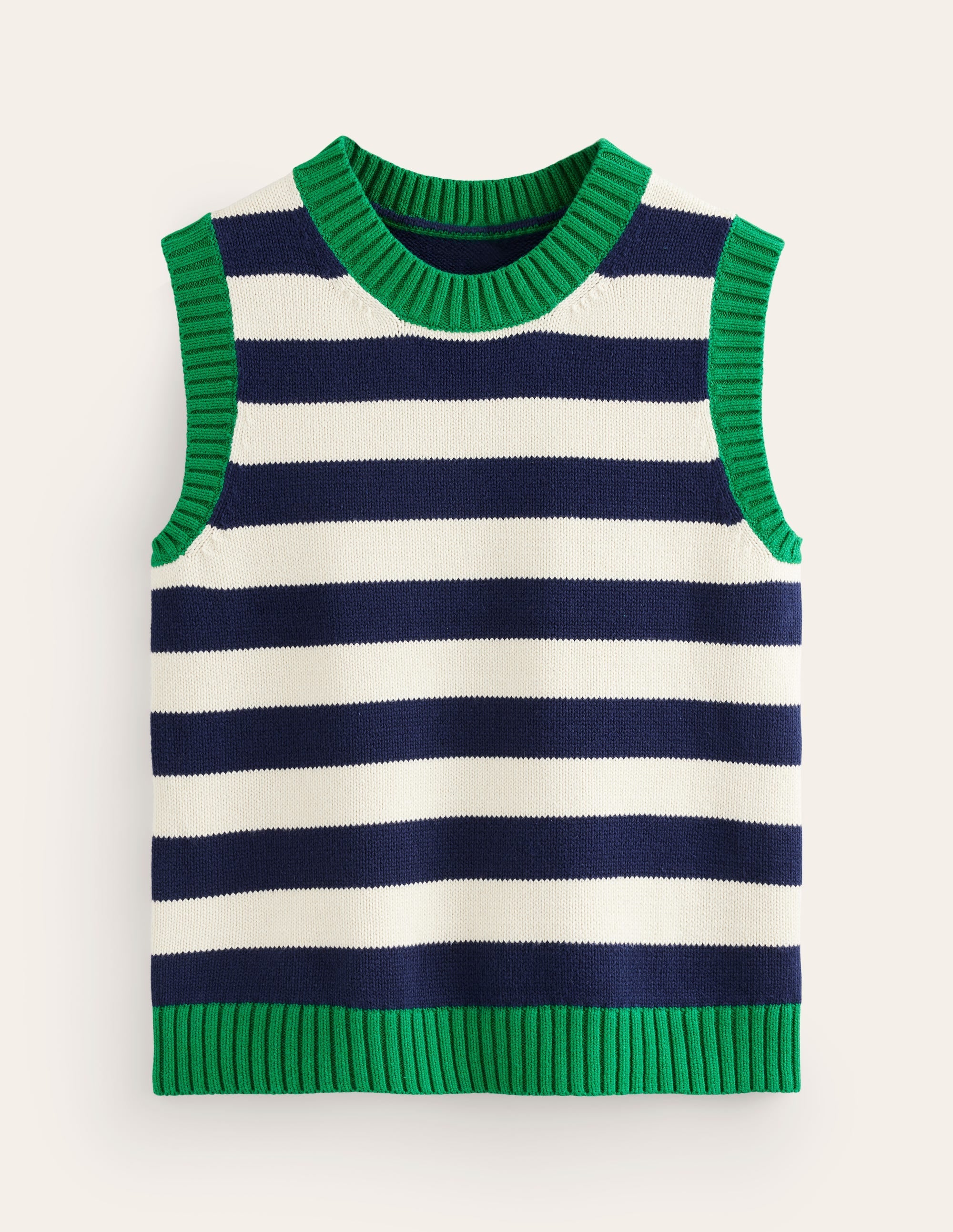 Hotch Potch Cotton Tank-Naval Academy, Ivory - Image 6