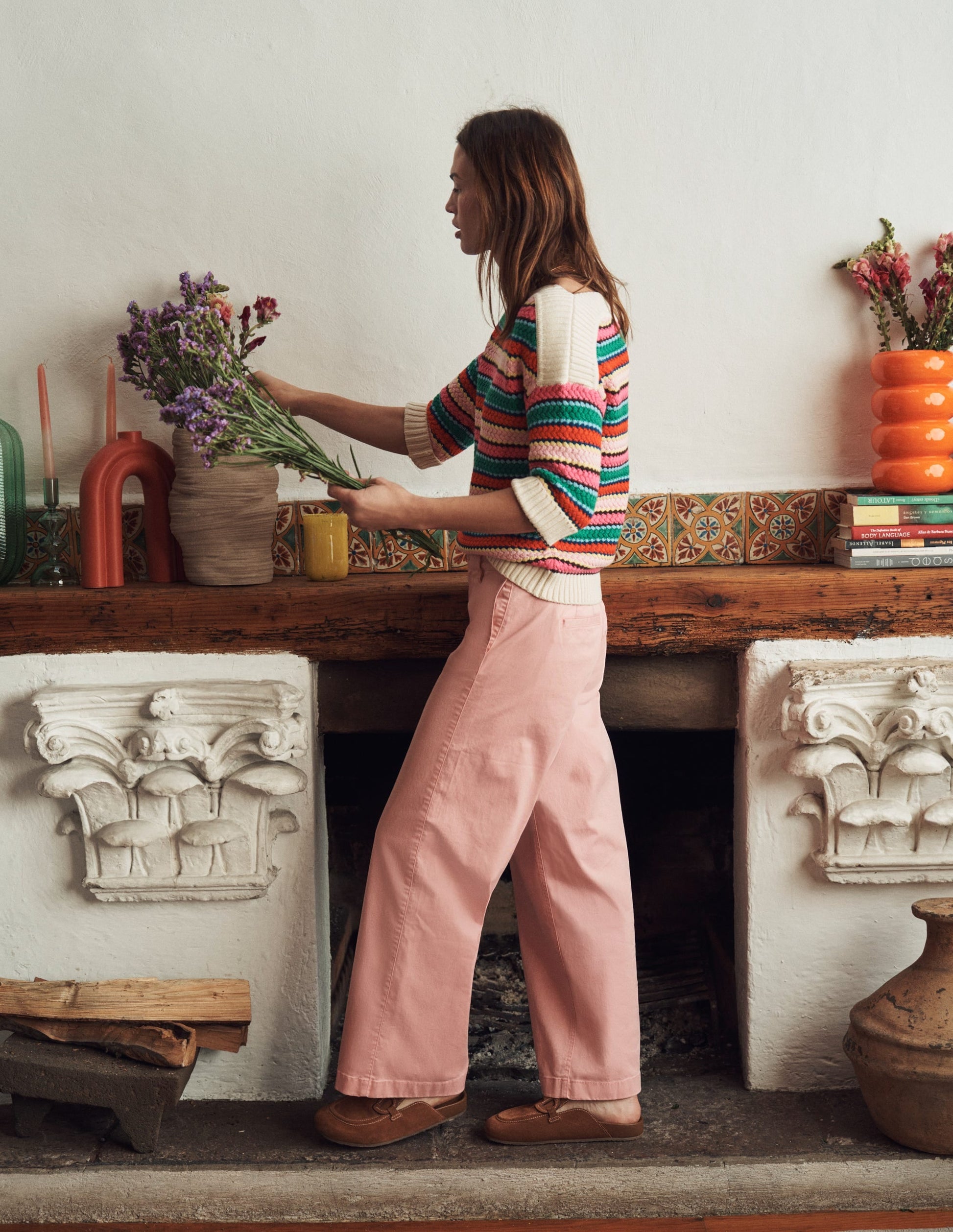 Textured Cotton Stripe Jumper-Multi Textured Stripe-5