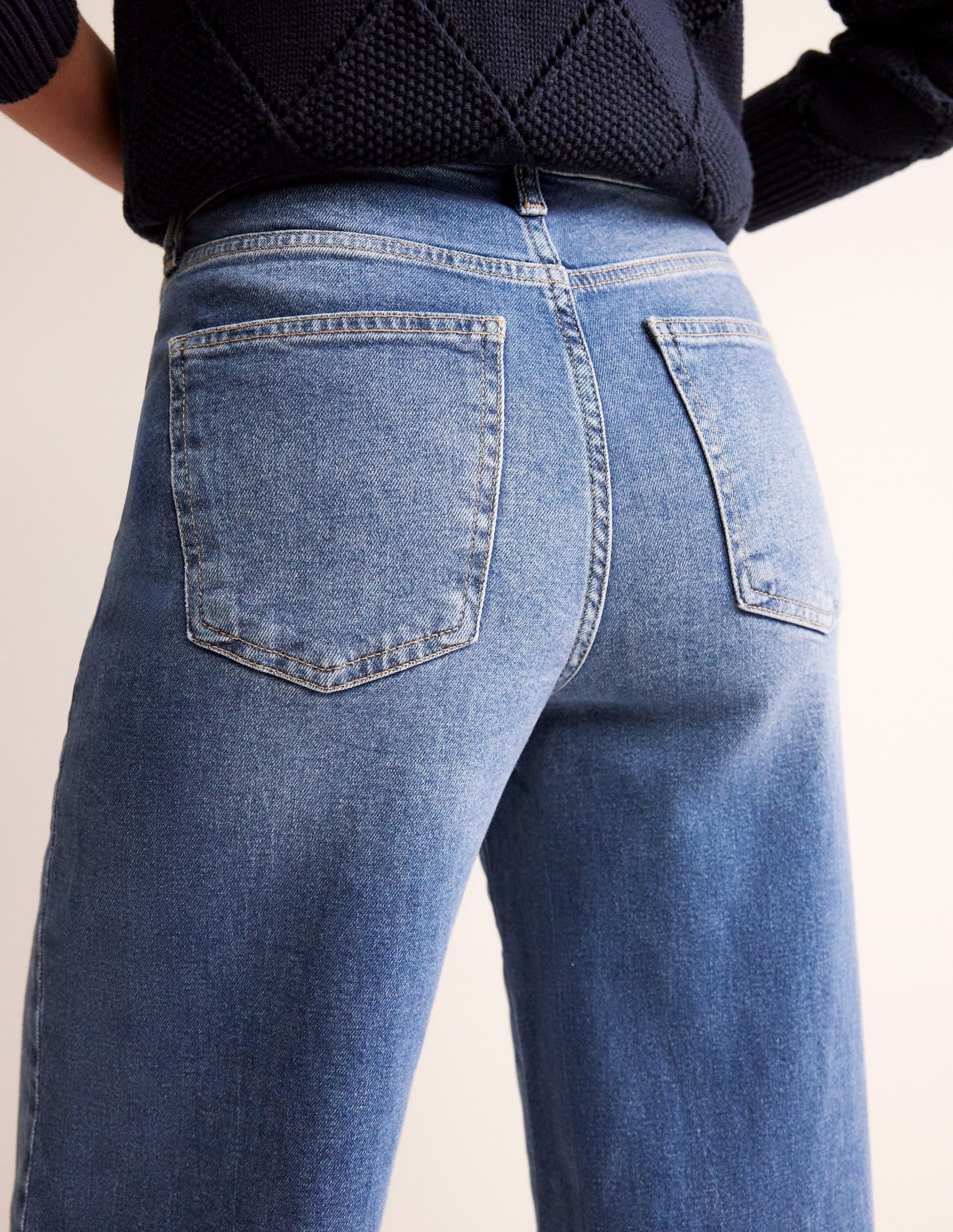 High Rise Wide Leg Jeans-Mid Vintage-2