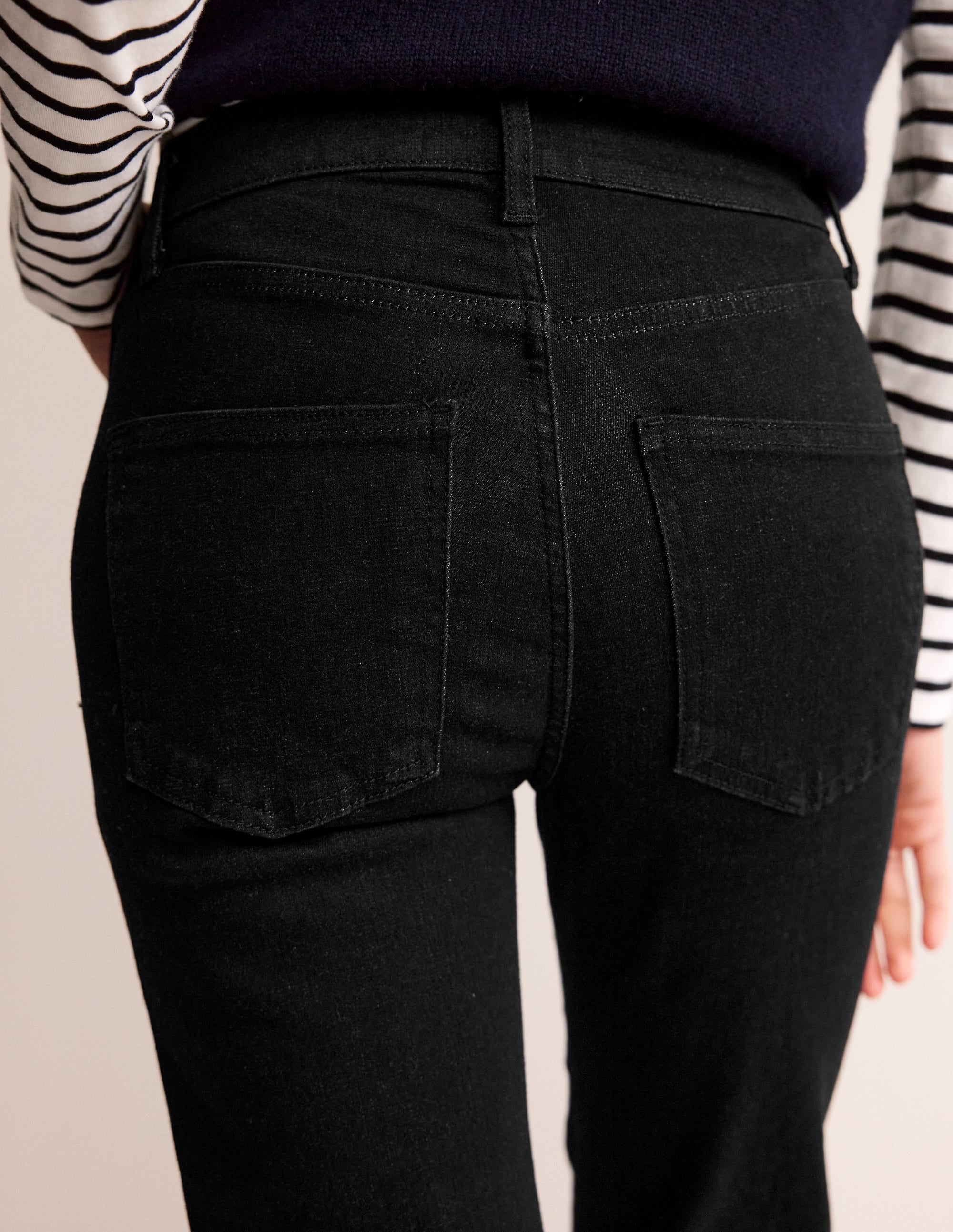 Mid Rise Slim Leg Jeans-Washed Black - Image 2