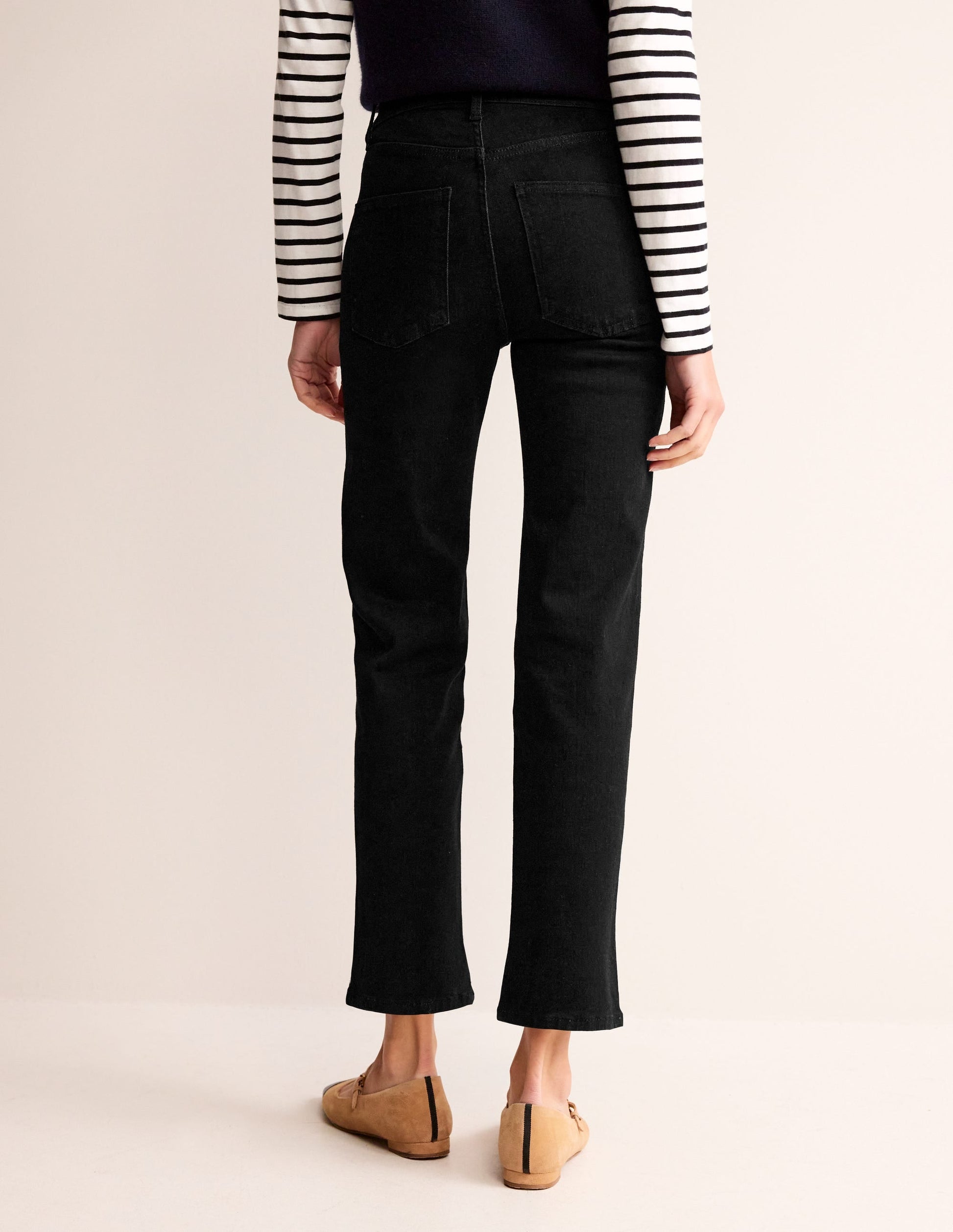Mid Rise Slim Leg Jeans-Washed Black-3