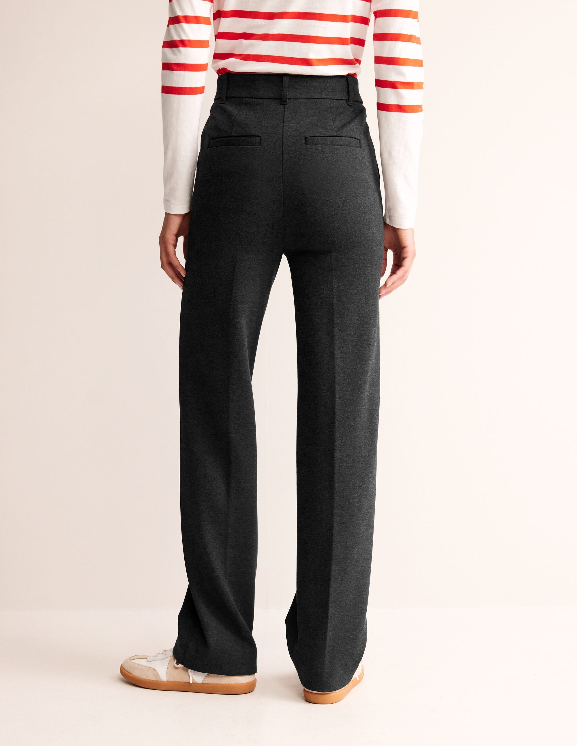 Pimlico Ponte Trousers-Charcoal Marl - Image 3
