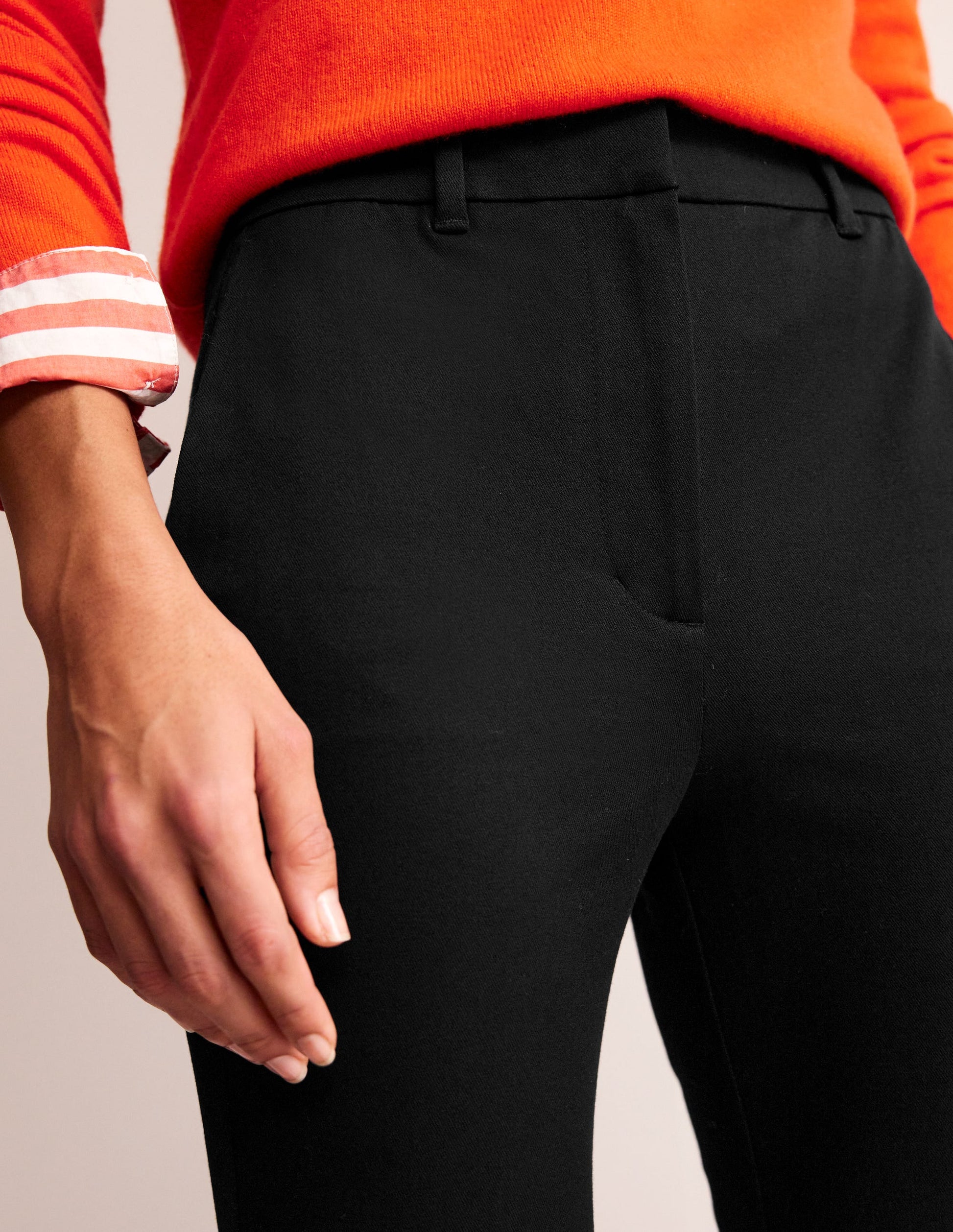 Chelsea Bi-stretch Trousers-Black-2