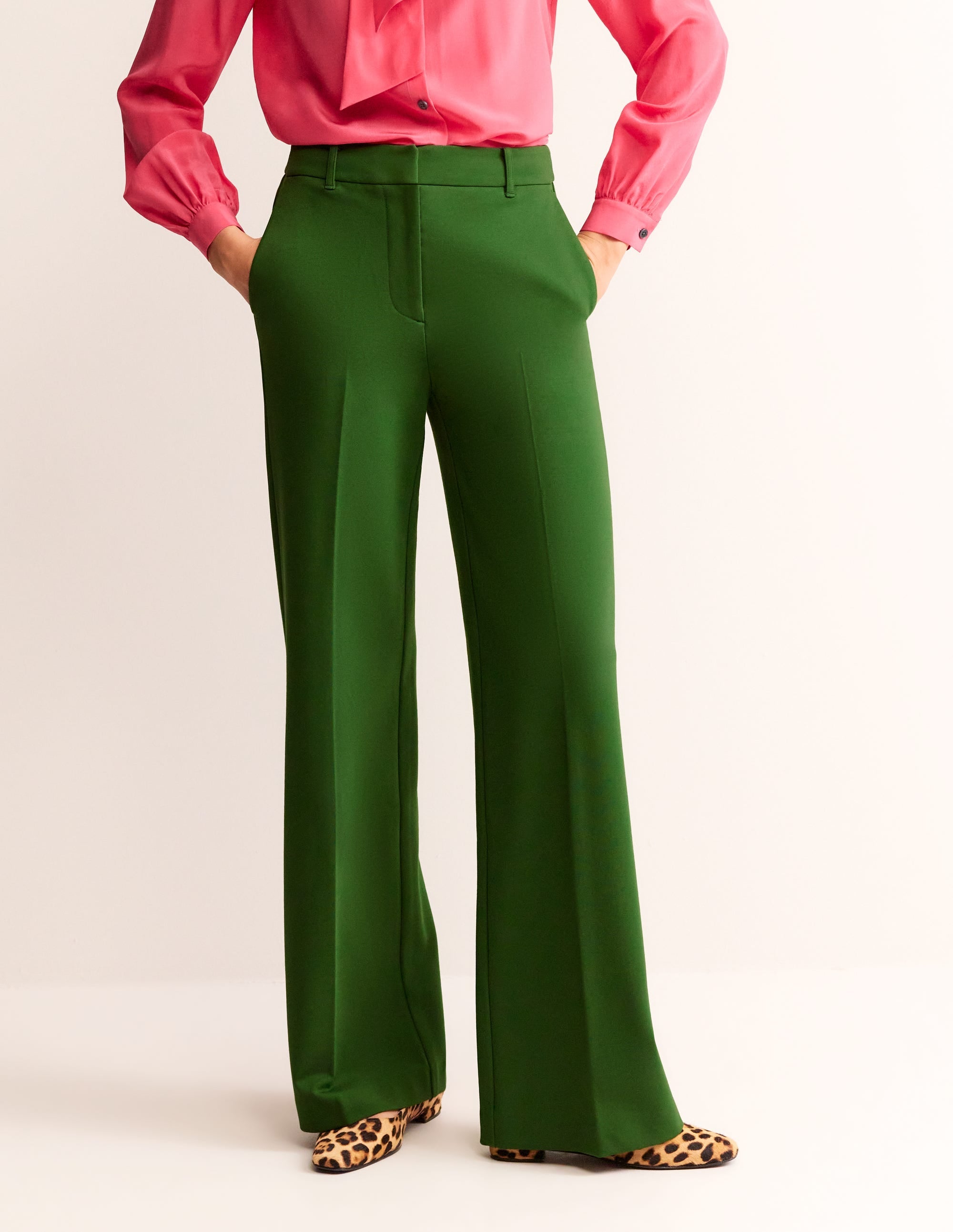 Westbourne Ponte Trousers-Winter Green - Image 4