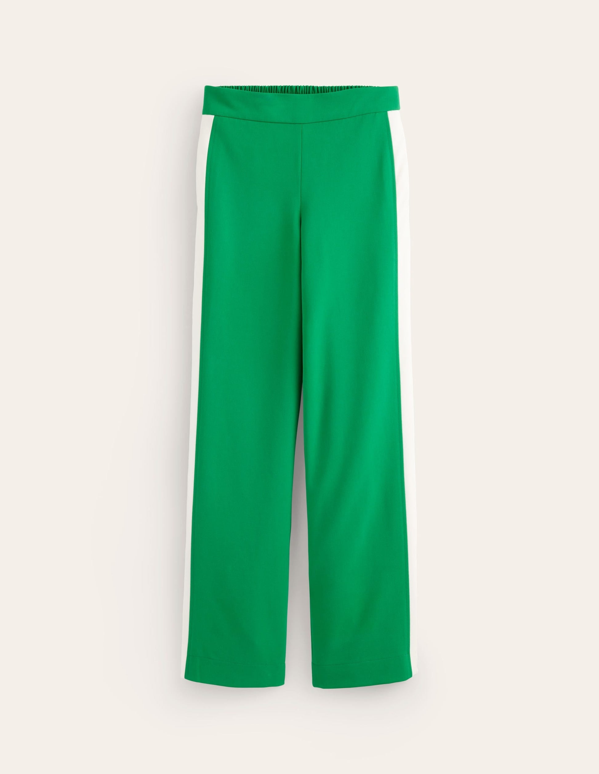 Pull On Side Stripe Trousers-Green Tambourine-5