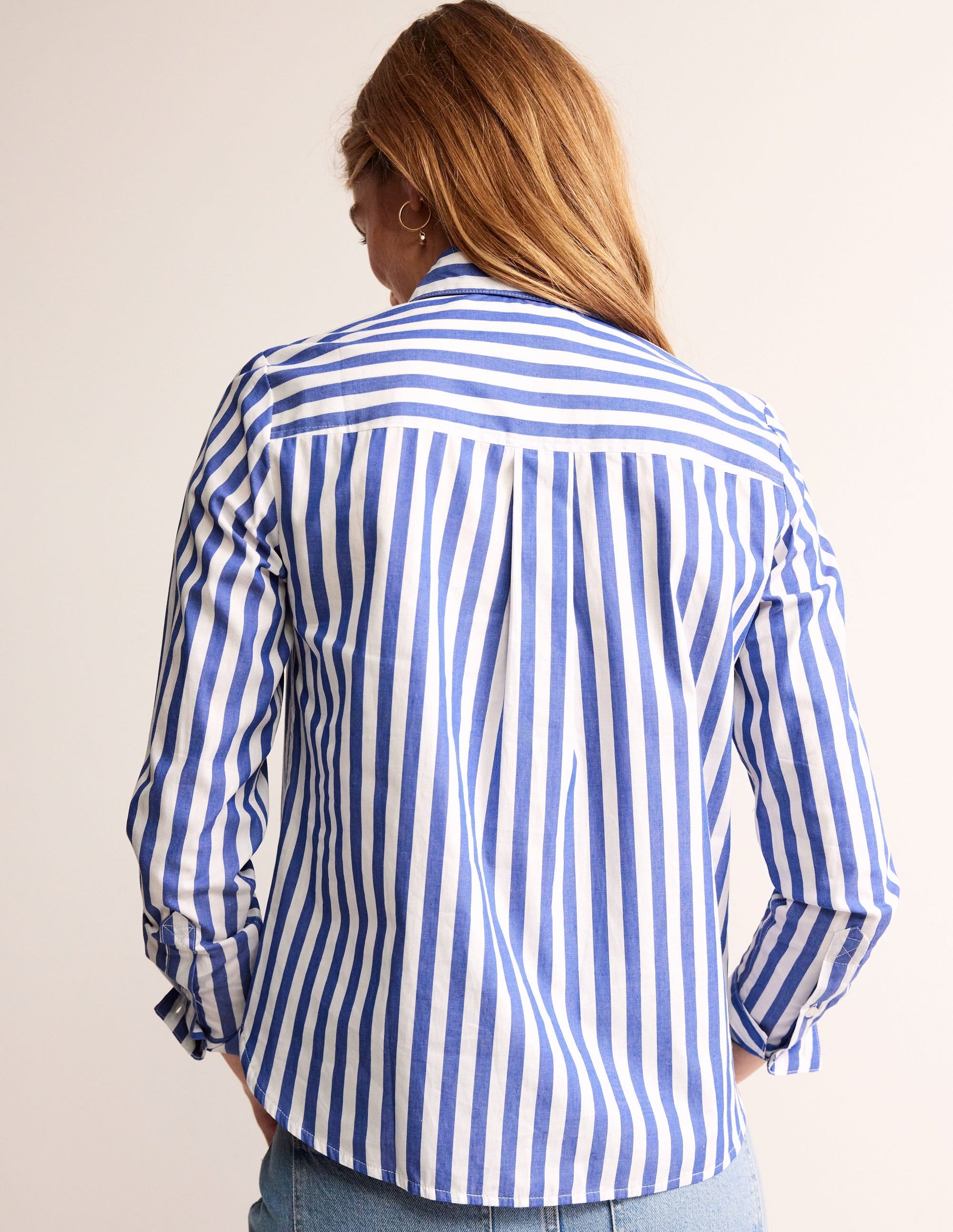 Sienna Cotton Shirt-Surf The Web Stripe-3