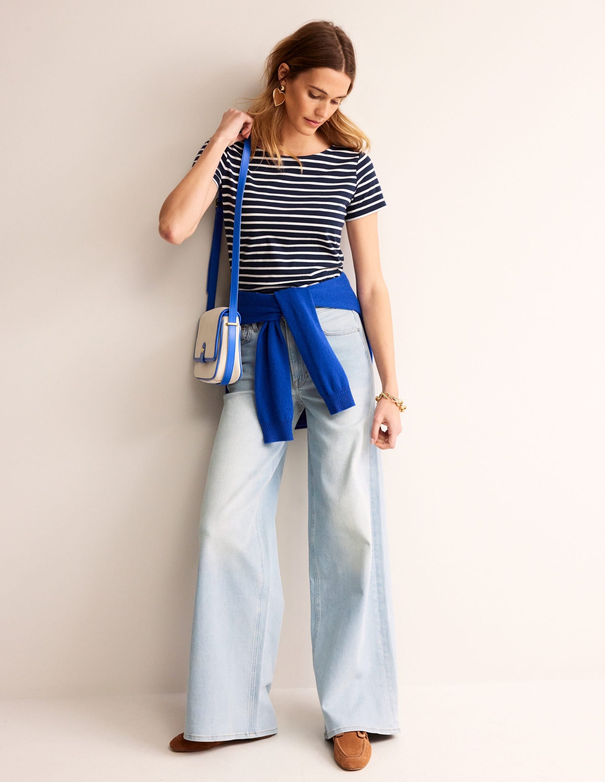 Ella Short Sleeve Breton-Navy, Ivory-4