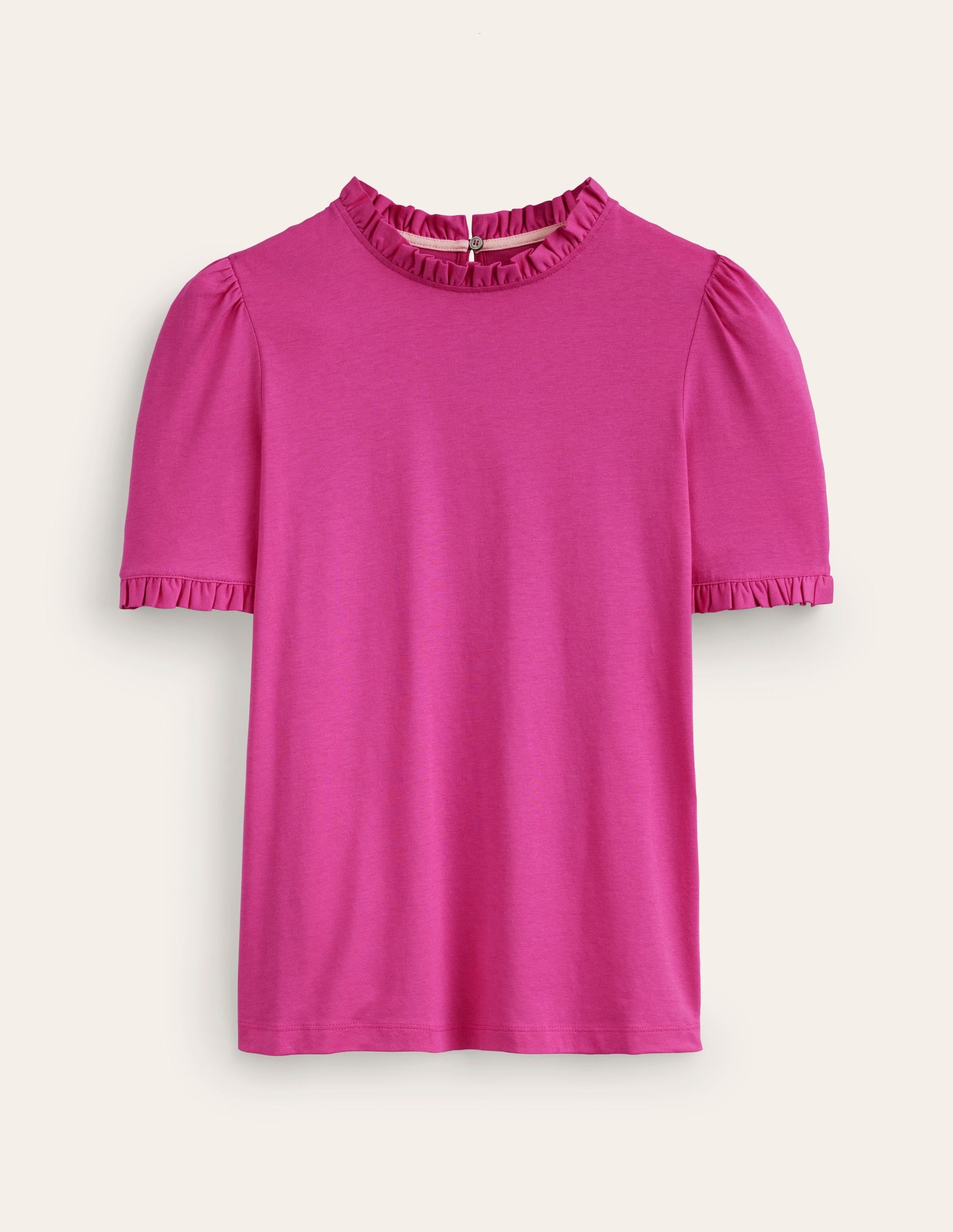 Supersoft Frill Detail T-shirt-Rose Violet-5