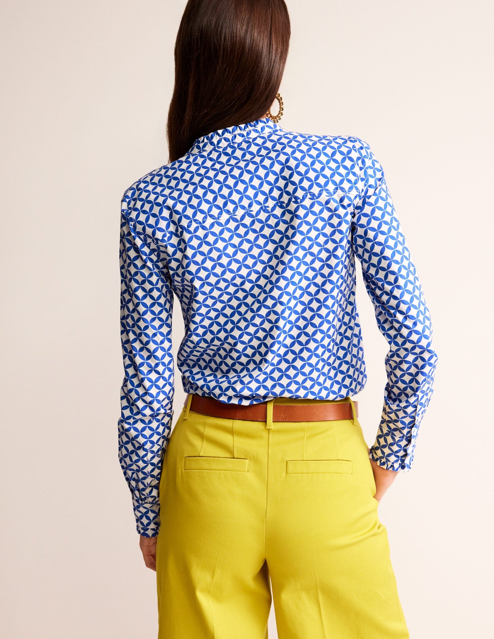 Phoebe Cotton Shirt-Blue, Diamond Terrace-3