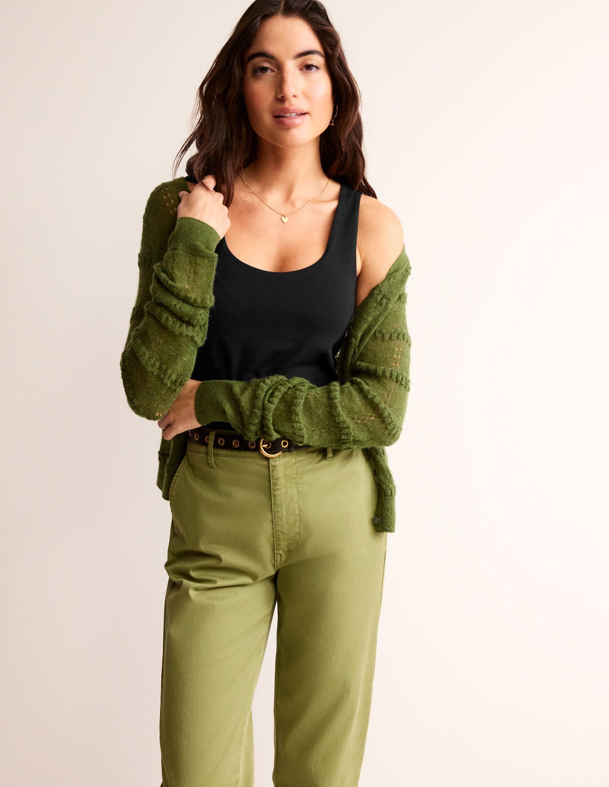 Double Layer Scoop Neck Vest-Black-1