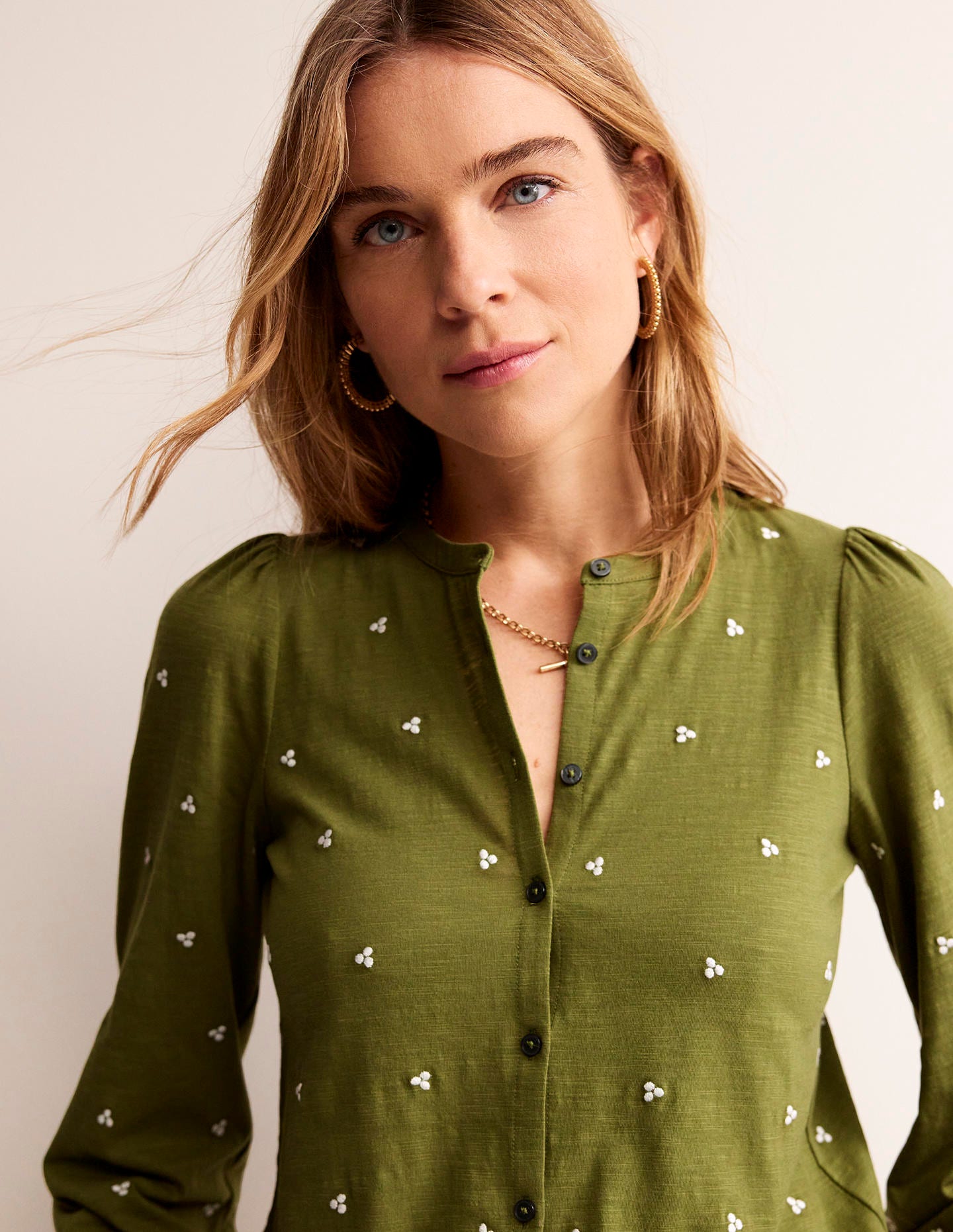 Marina Embroidered Shirt-Mayfly, Embroidered-2