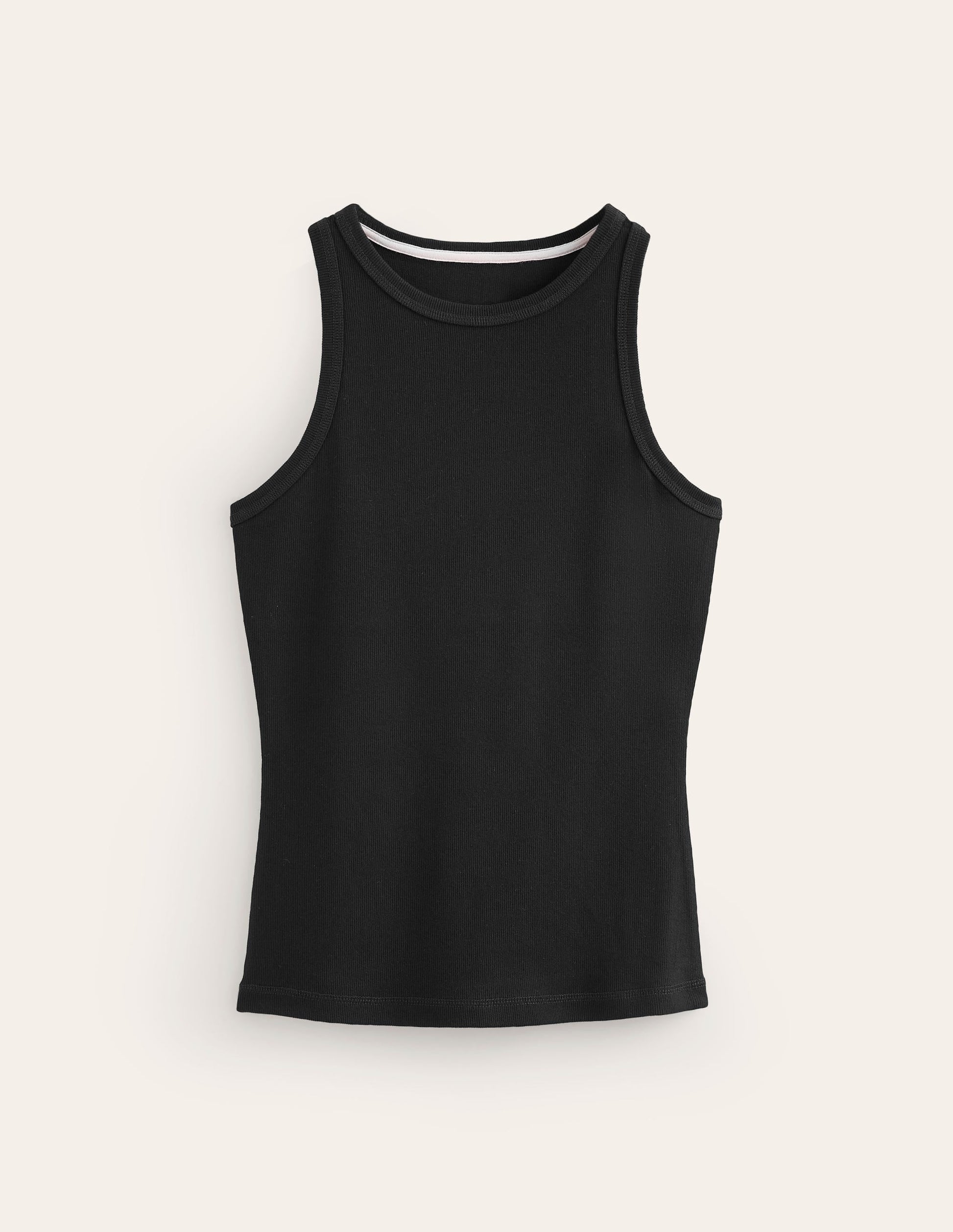 Ribbed Racer Vest-Black-5