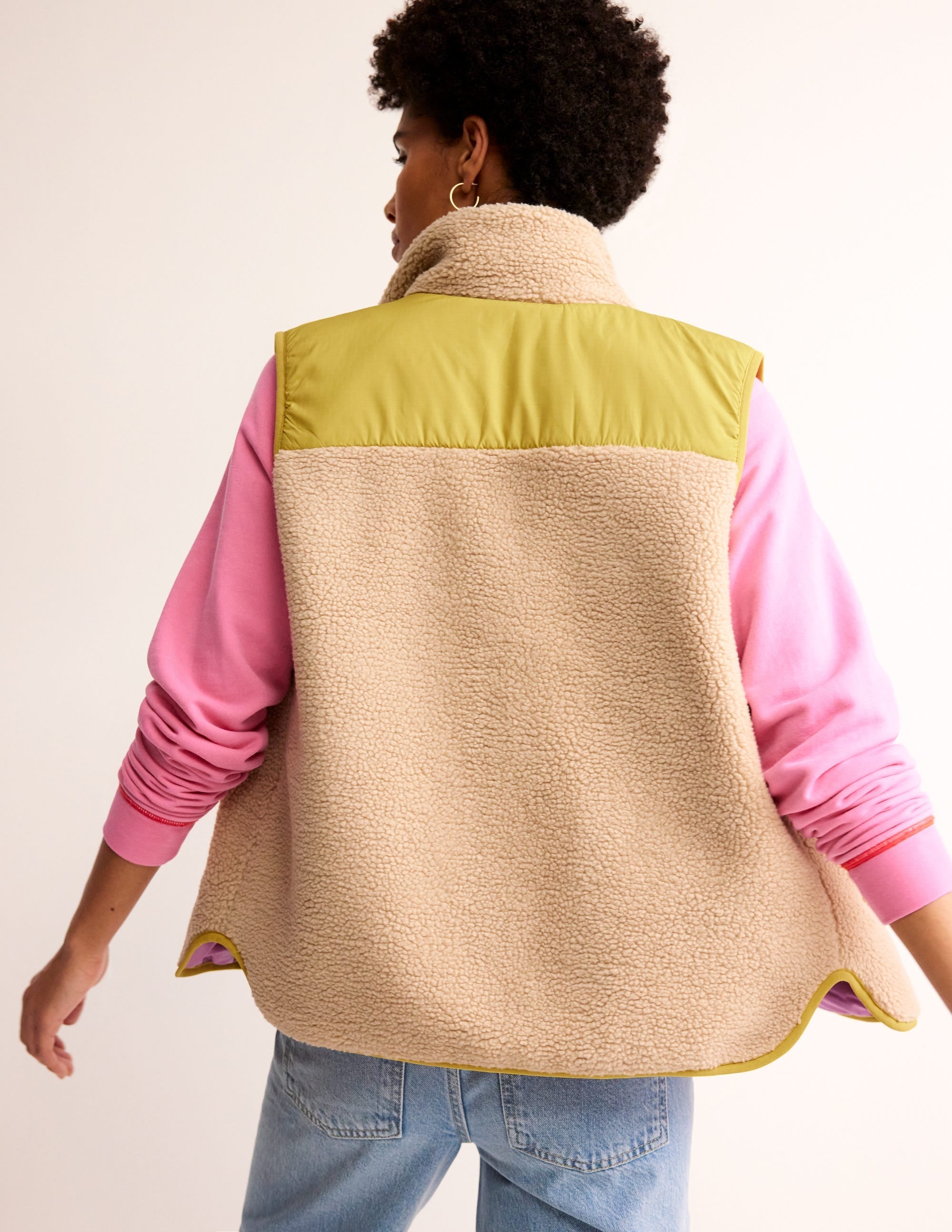 Borg Gilet-Mulberry, Antique Moss - Image 4