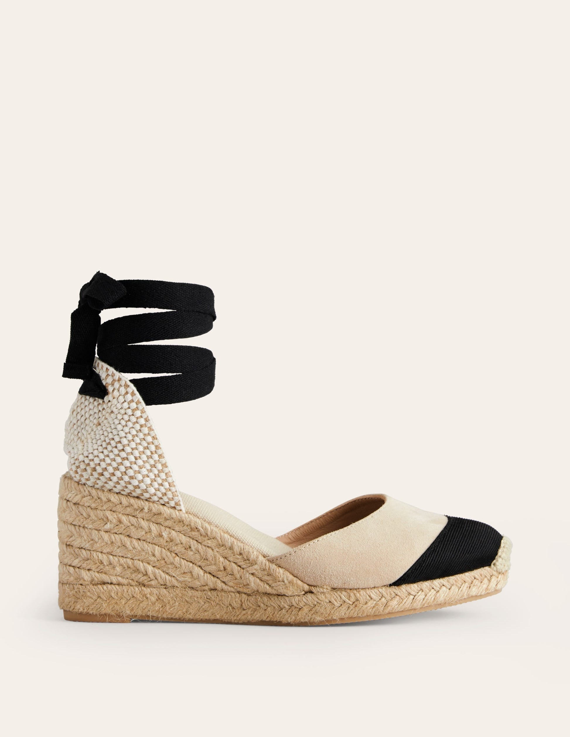 Cassie Espadrille Wedge-Oatmeal/ Black-2