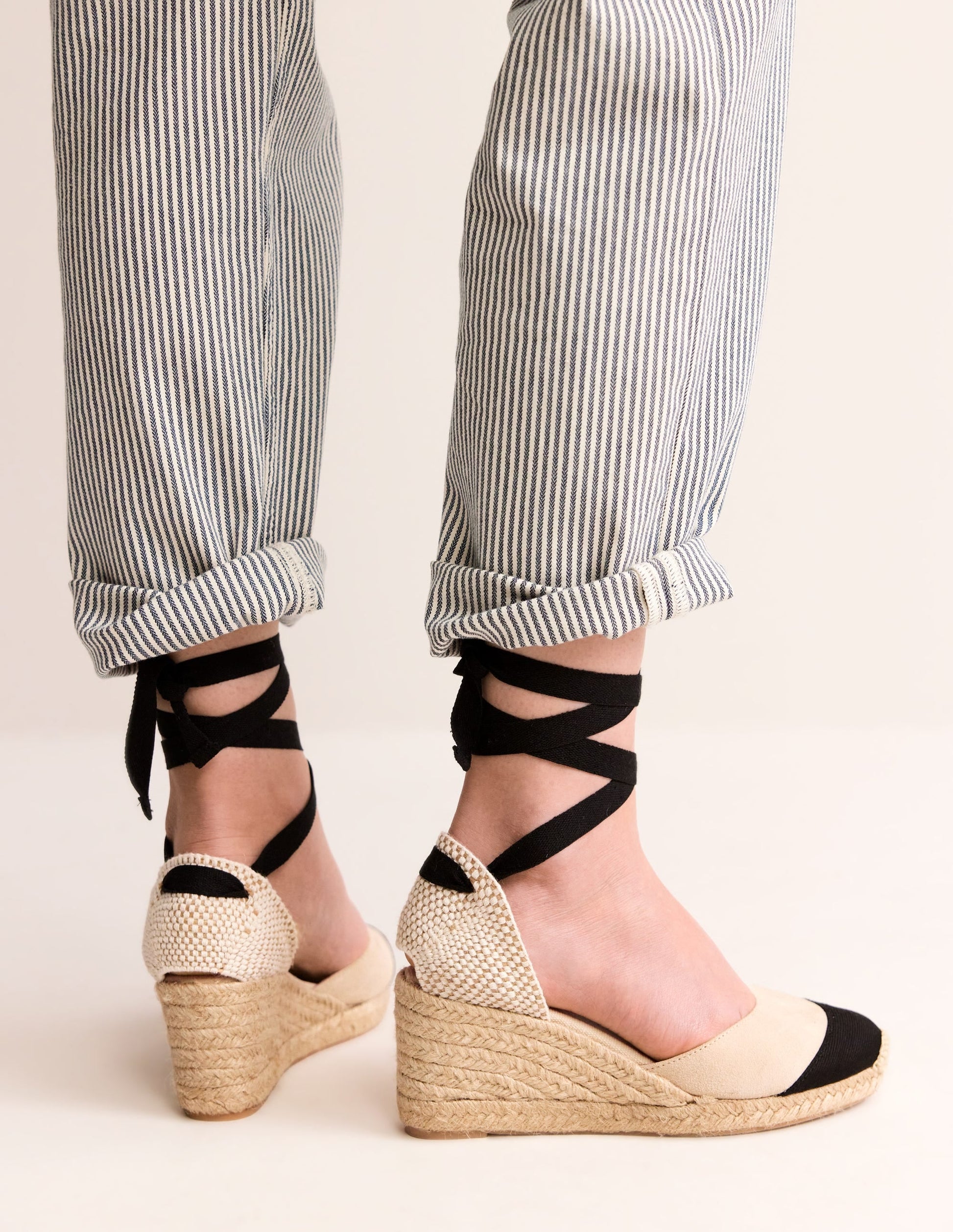 Cassie Espadrille Wedge-Oatmeal/ Black-1