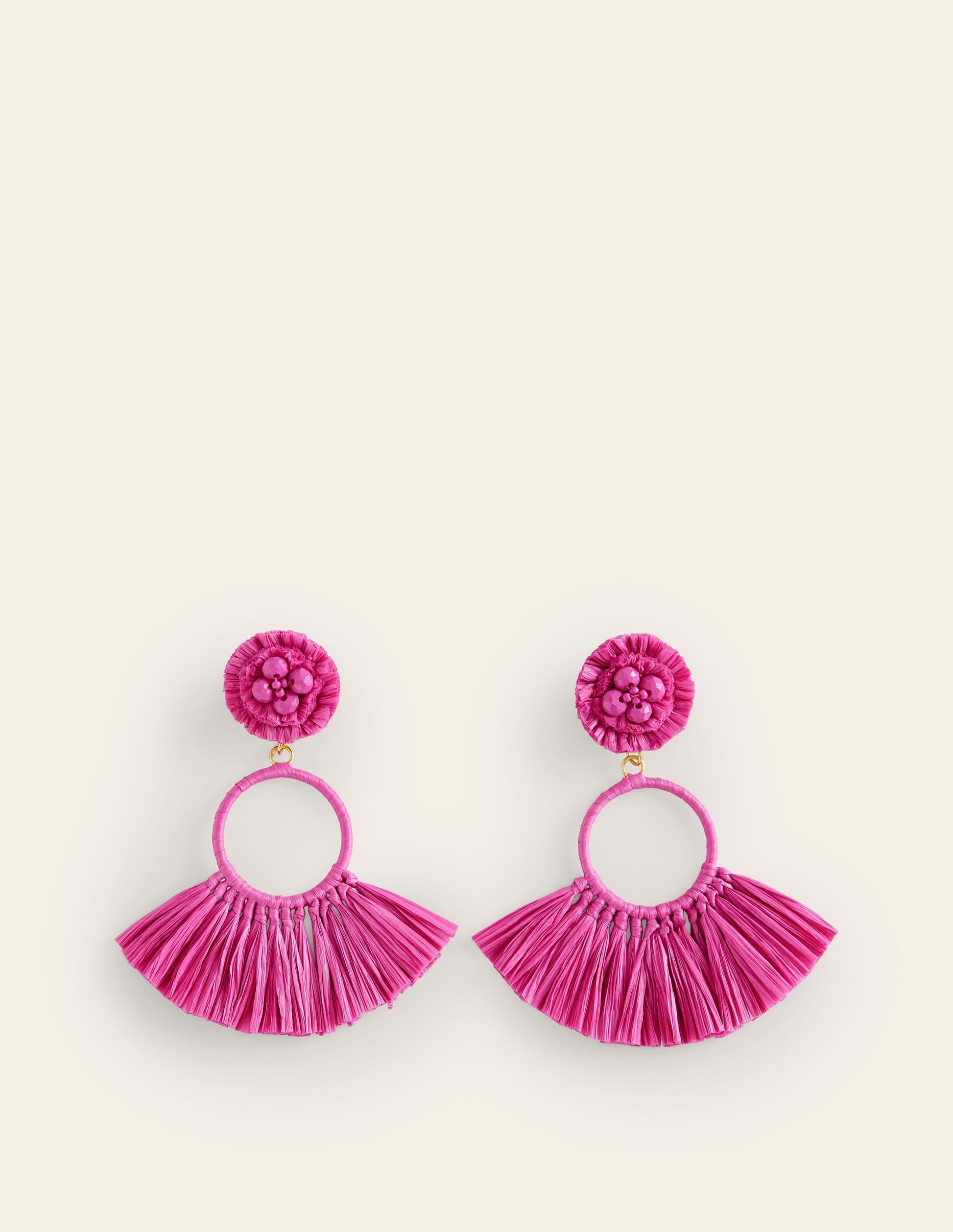 Tassel Ring Earrings-Plum Blossom-2