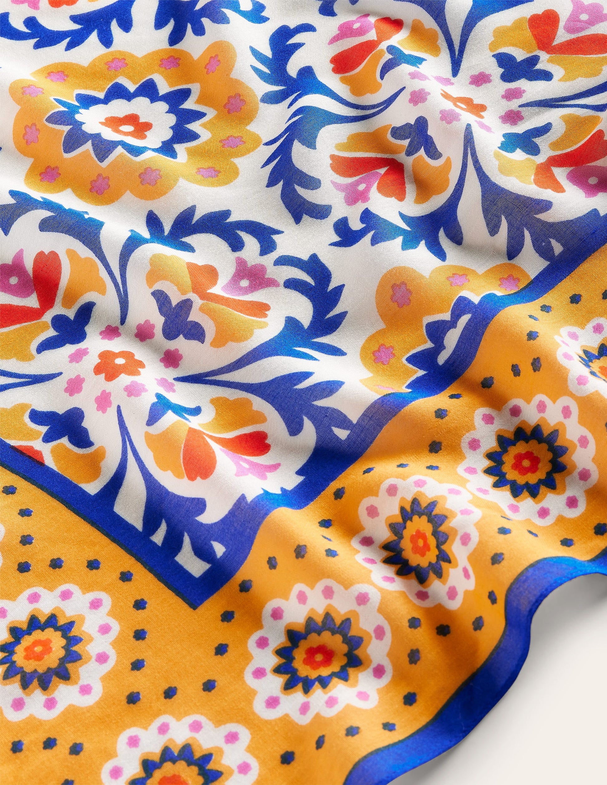 Printed Sarong Scarf-Artisan’s Gold, Mosaic Bloom-3