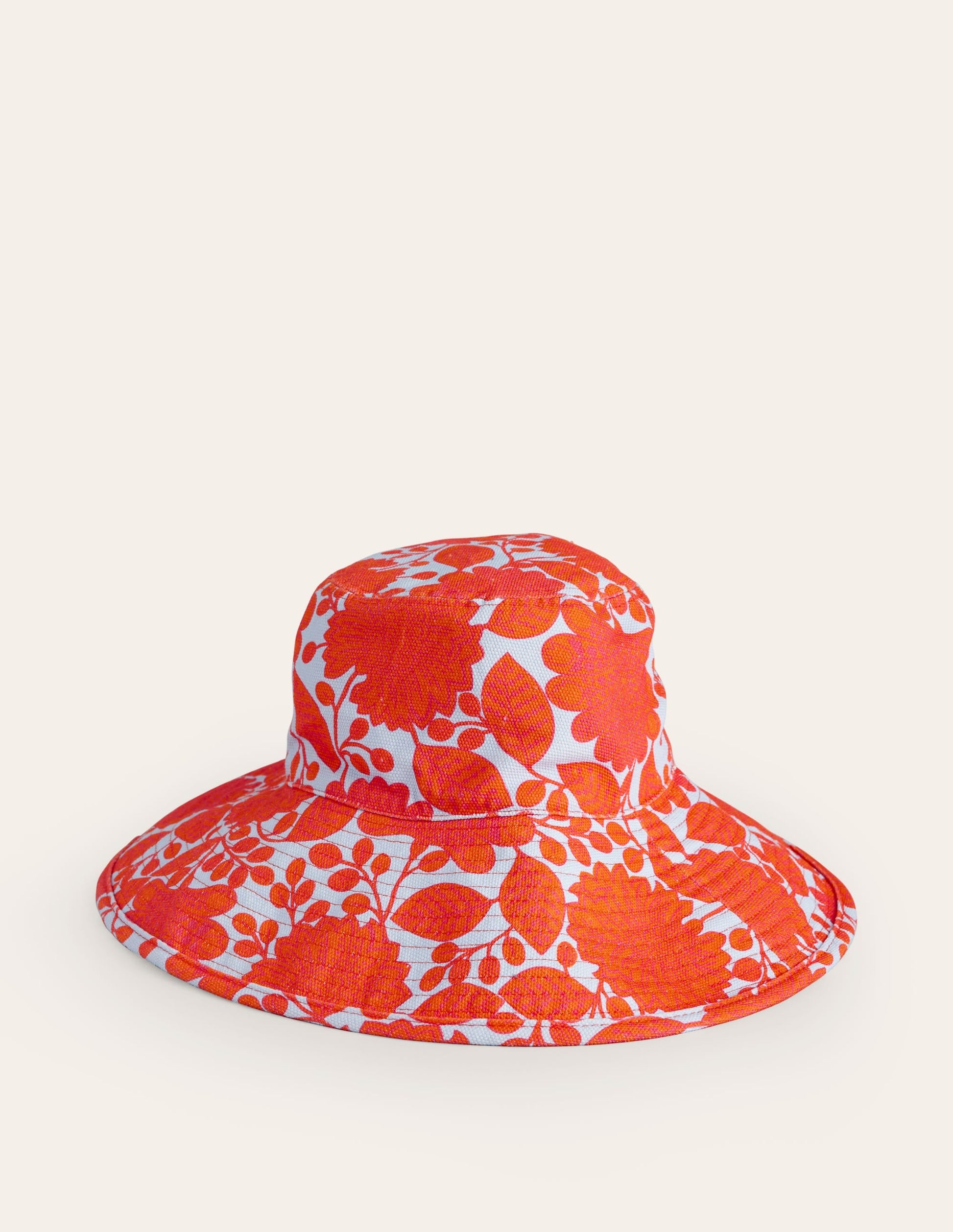 Printed Canvas Bucket Hat-Firecracker, Gardenia Swirl-2