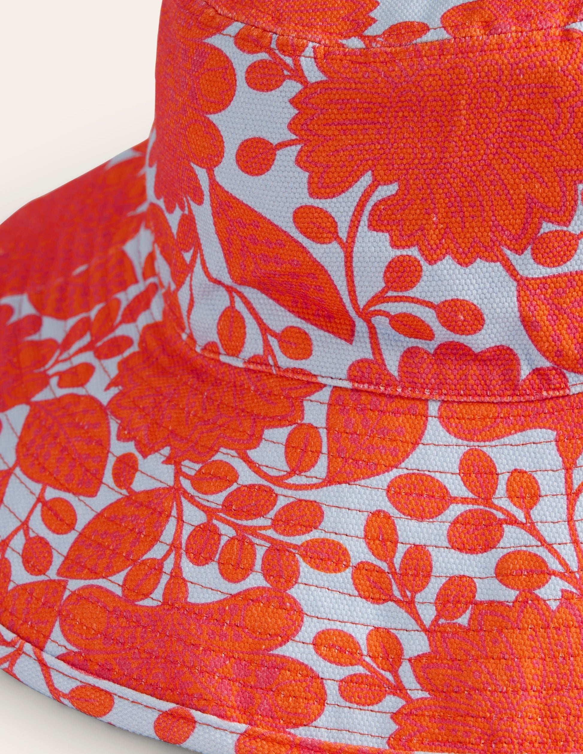 Printed Canvas Bucket Hat-Firecracker, Gardenia Swirl-3