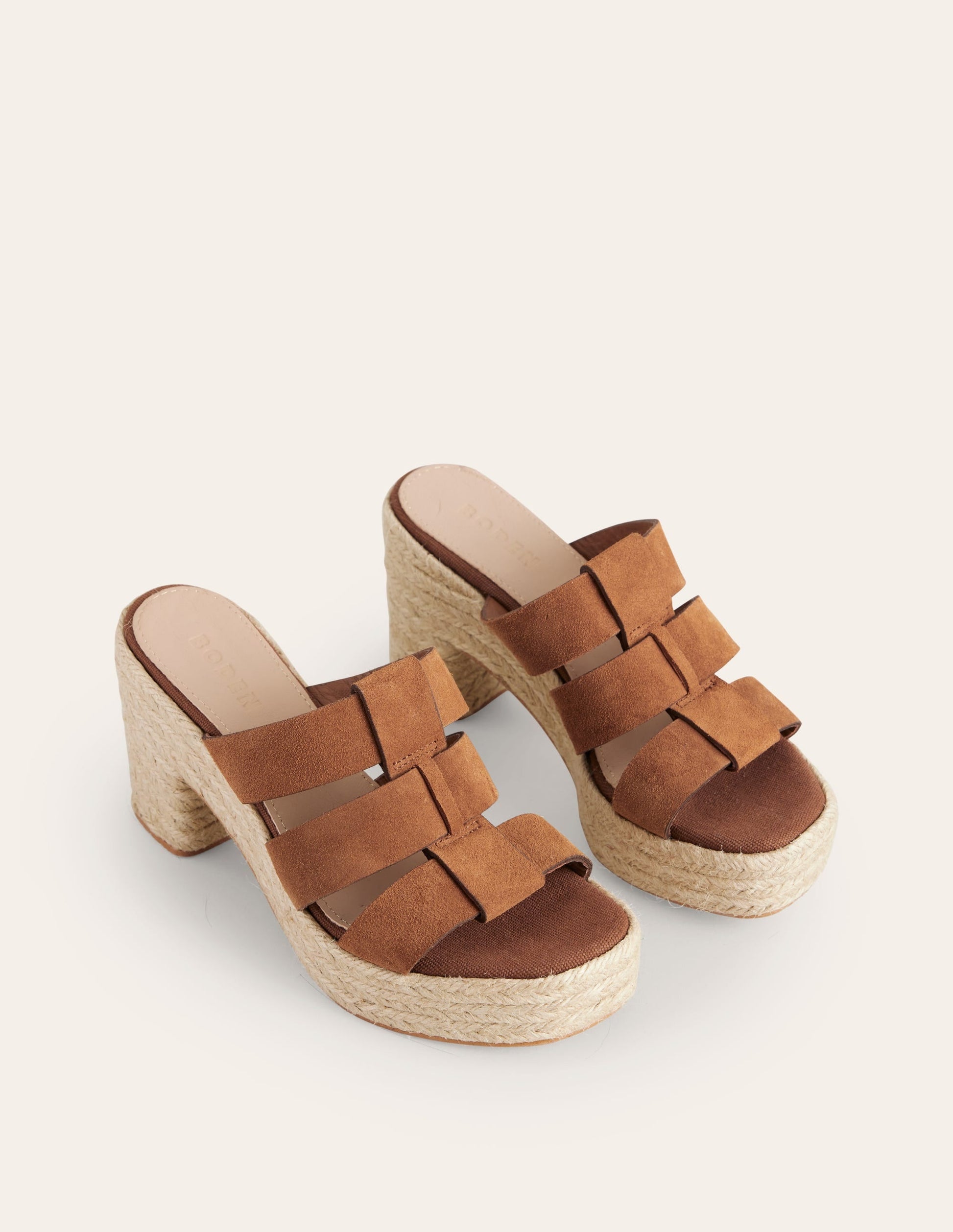 Heeled Espadrille Sandals-Tan-3