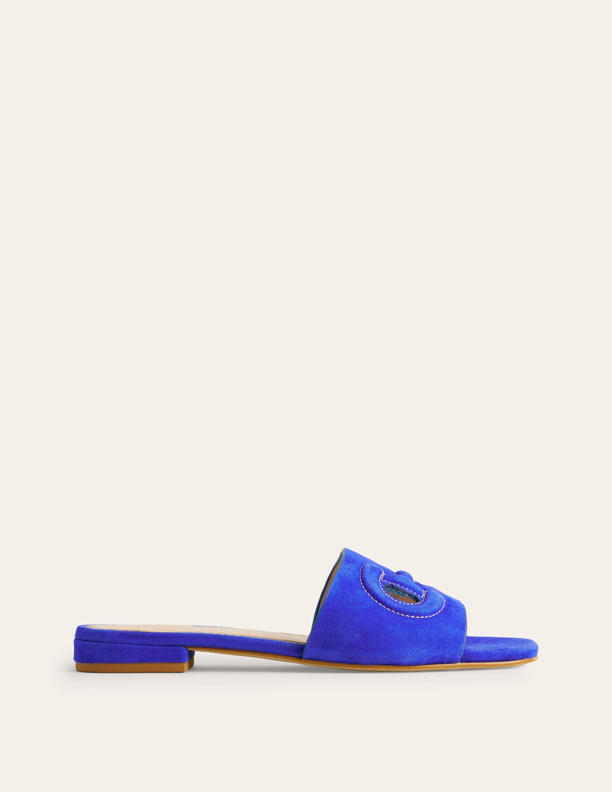 Stitch Cut Out Snaffle Sliders-Bright Blue - Image 2
