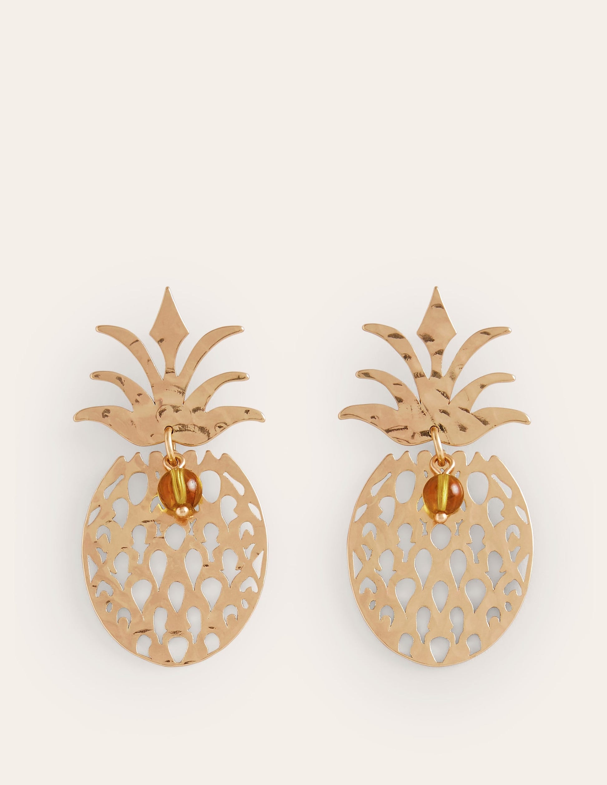 Metal Cut-Out Earrings-Pineapple-2