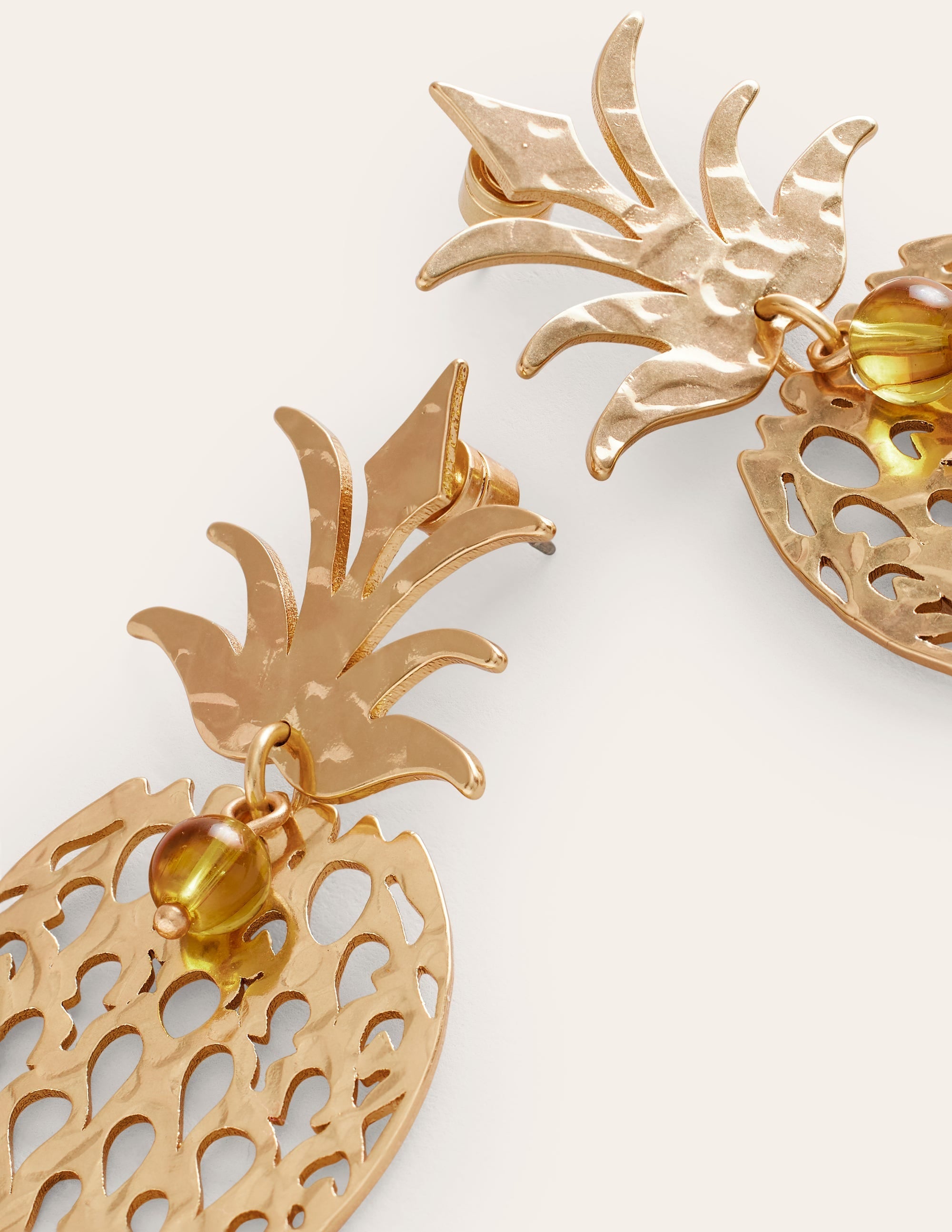 Metal Cut-Out Earrings-Pineapple - Image 3