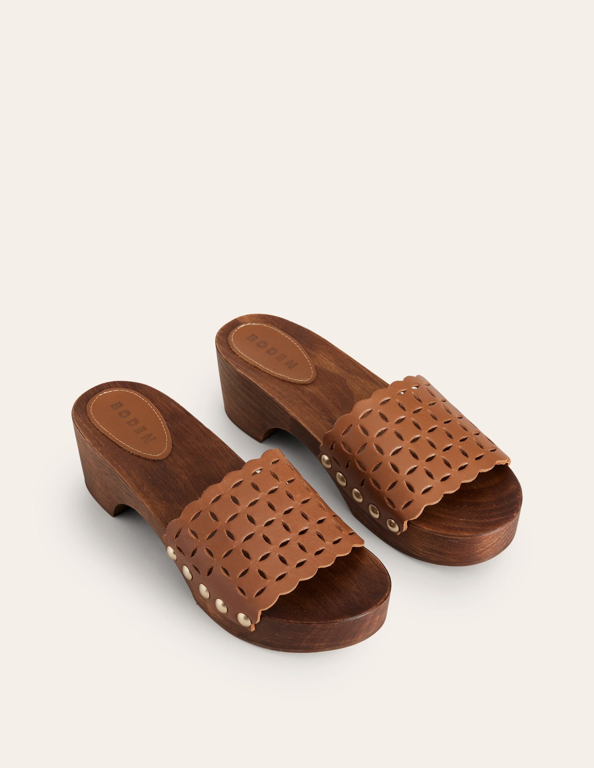Cut Out Detail Clog-Tan-3