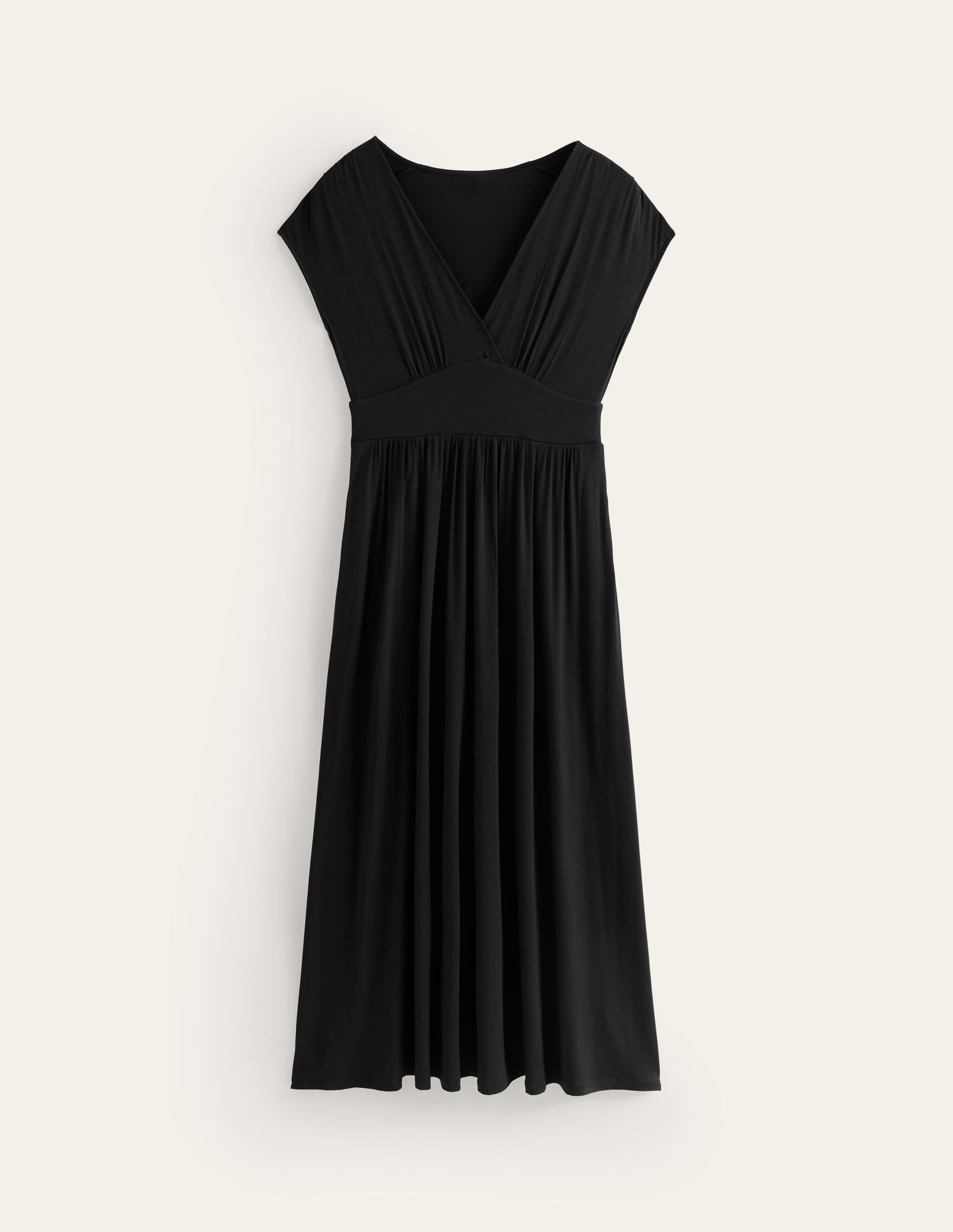 Vanessa Wrap Jersey Maxi Dress-Black-5