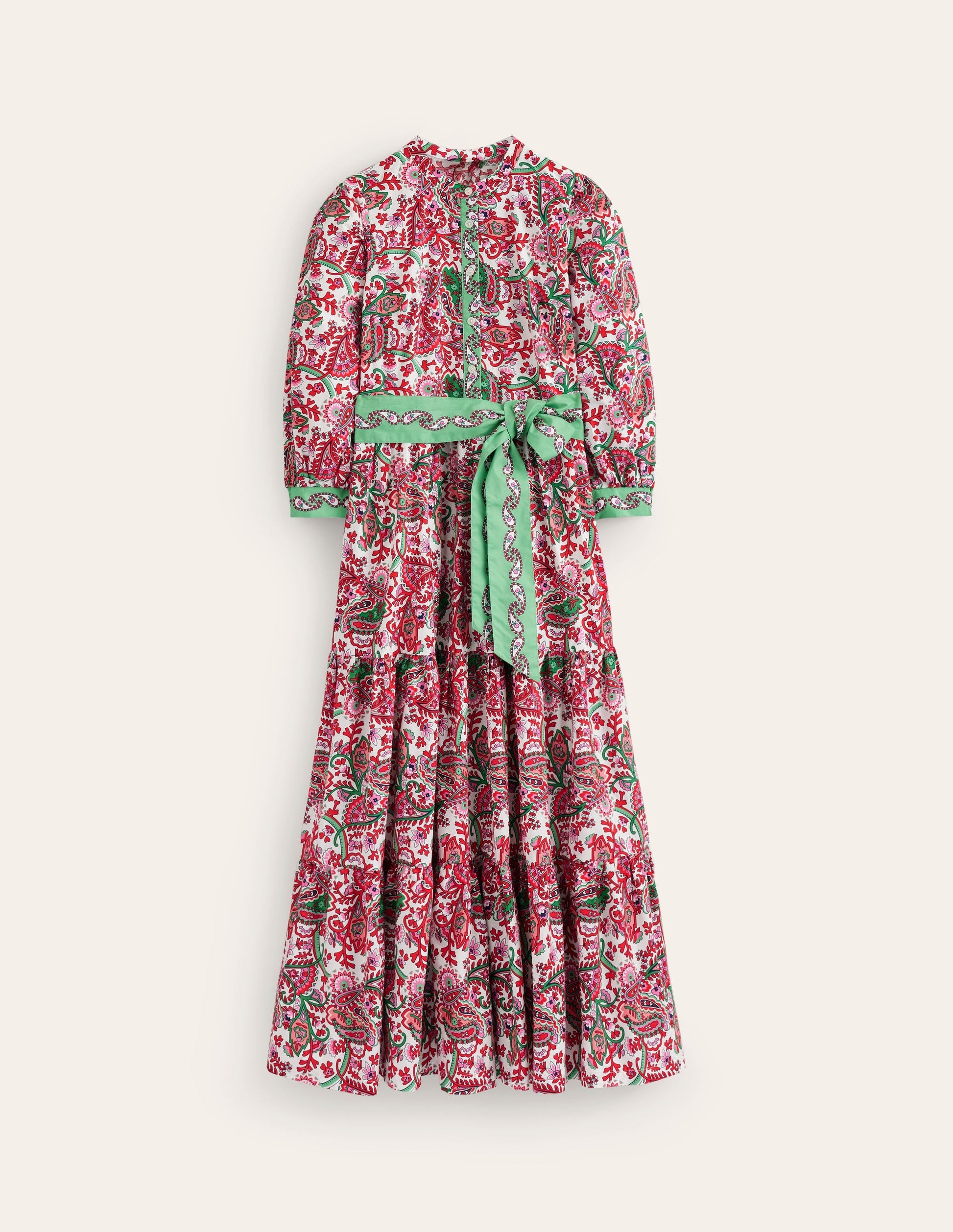Alba Tiered Cotton Maxi Dress-Multi, Fantastical-8