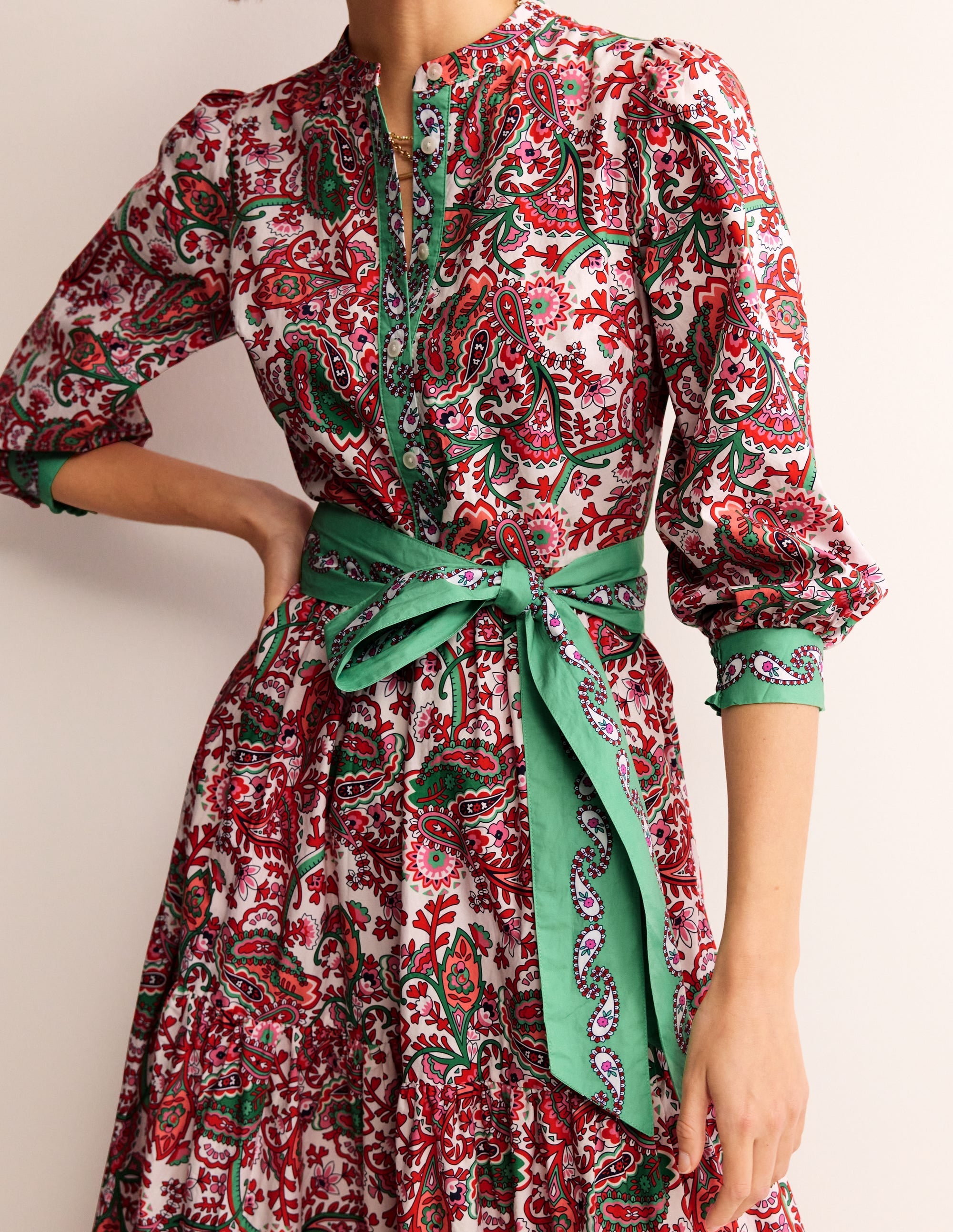 Alba Tiered Cotton Maxi Dress-Multi, Fantastical - Image 3
