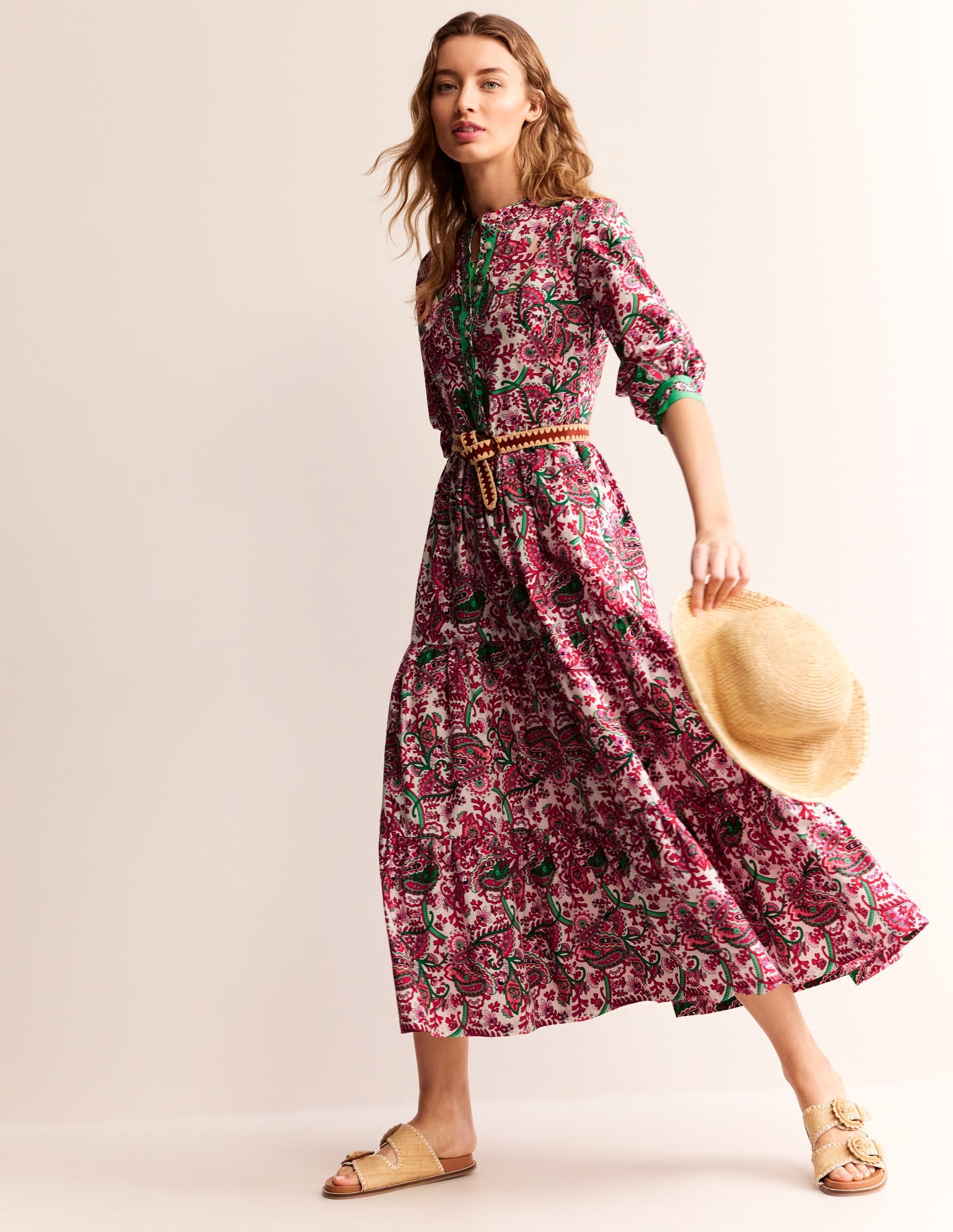Alba Tiered Cotton Maxi Dress-Multi, Fantastical - Image 5