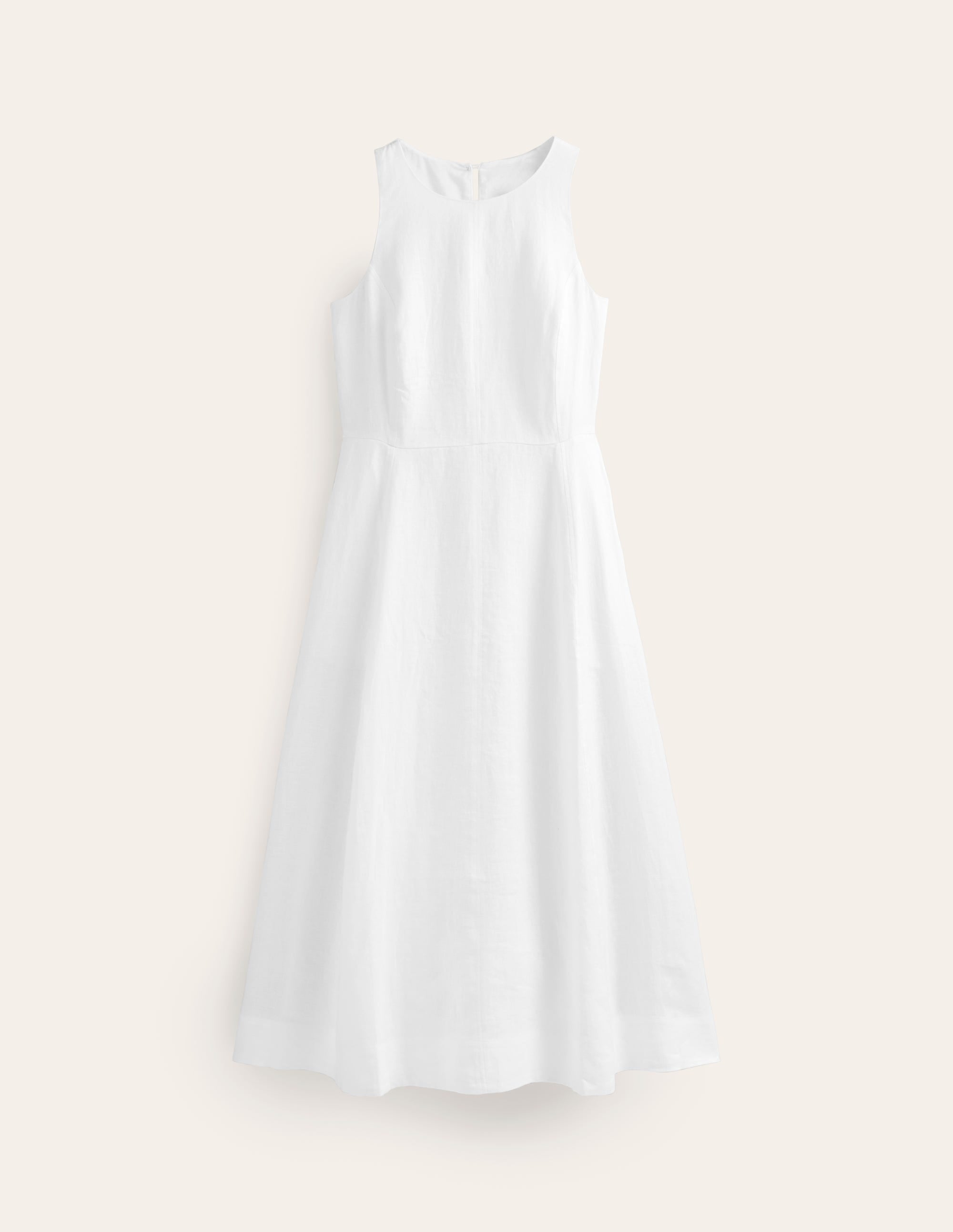 Carla Linen Midi Dress-White - Image 5