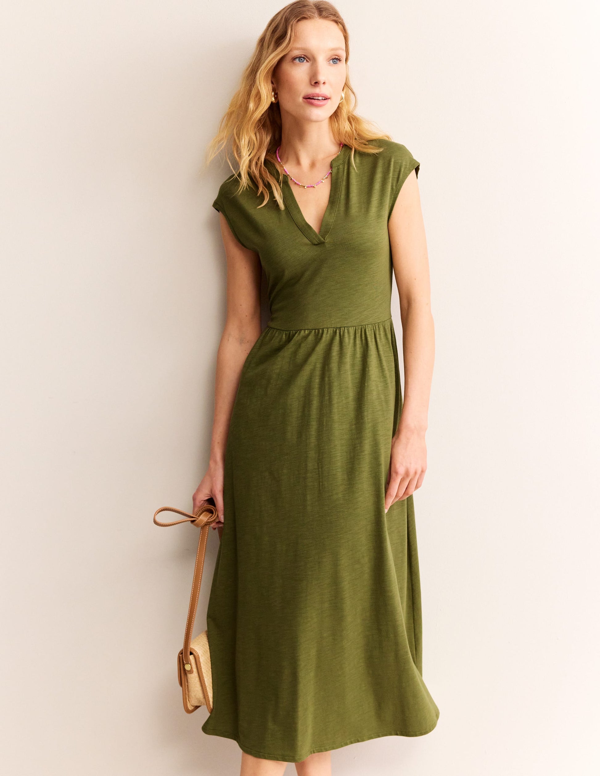 Chloe Notch Jersey Midi Dress-G-2