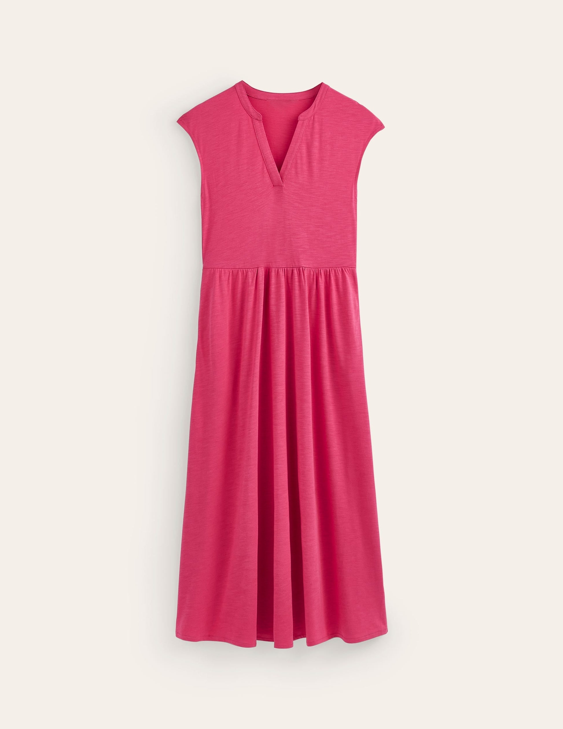 Chloe Notch Jersey Midi Dress-Rethink Pink-5