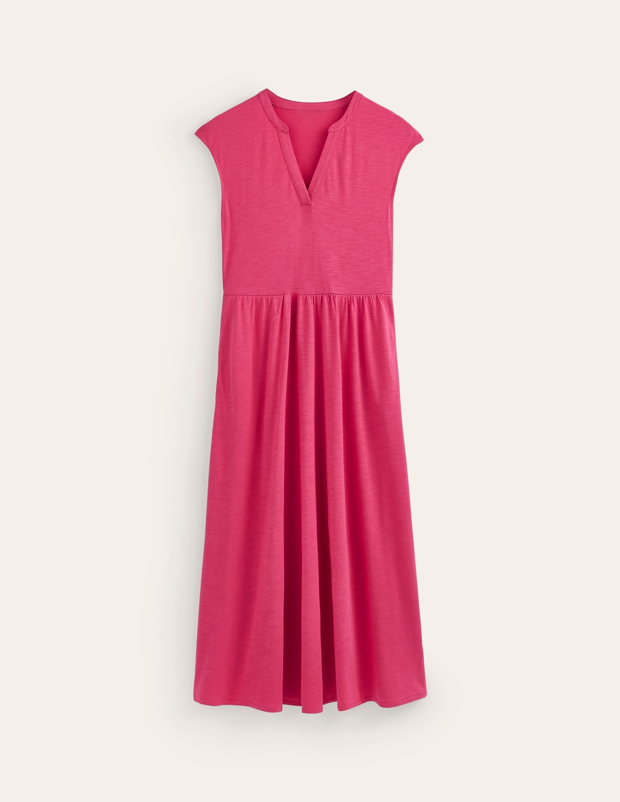 Chloe Notch Jersey Midi Dress-Rethink Pink - Image 5